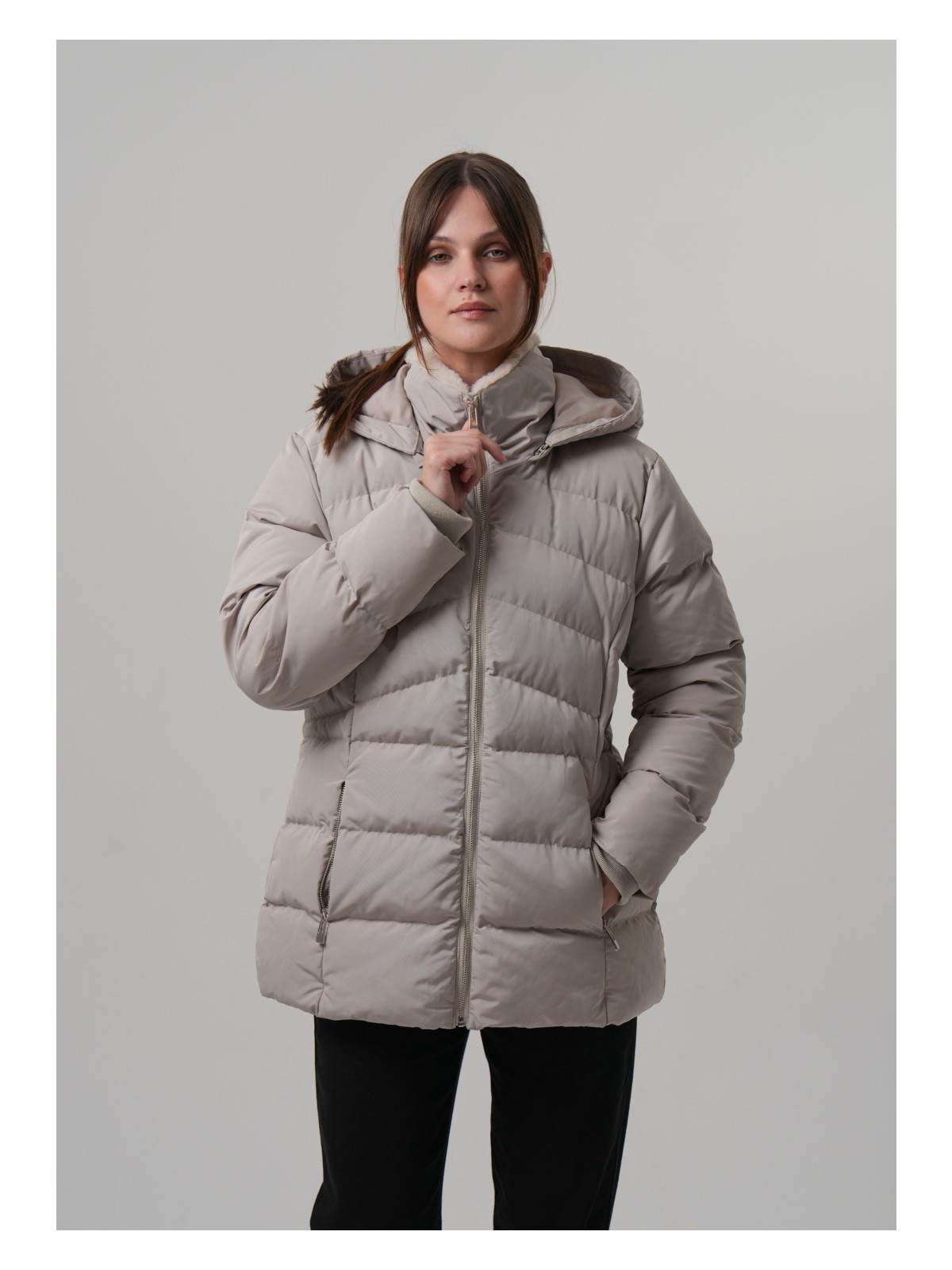 Pique HANDE Kadın Mont Çıkabilir Kapüşonlu Kadın Şişme Mont