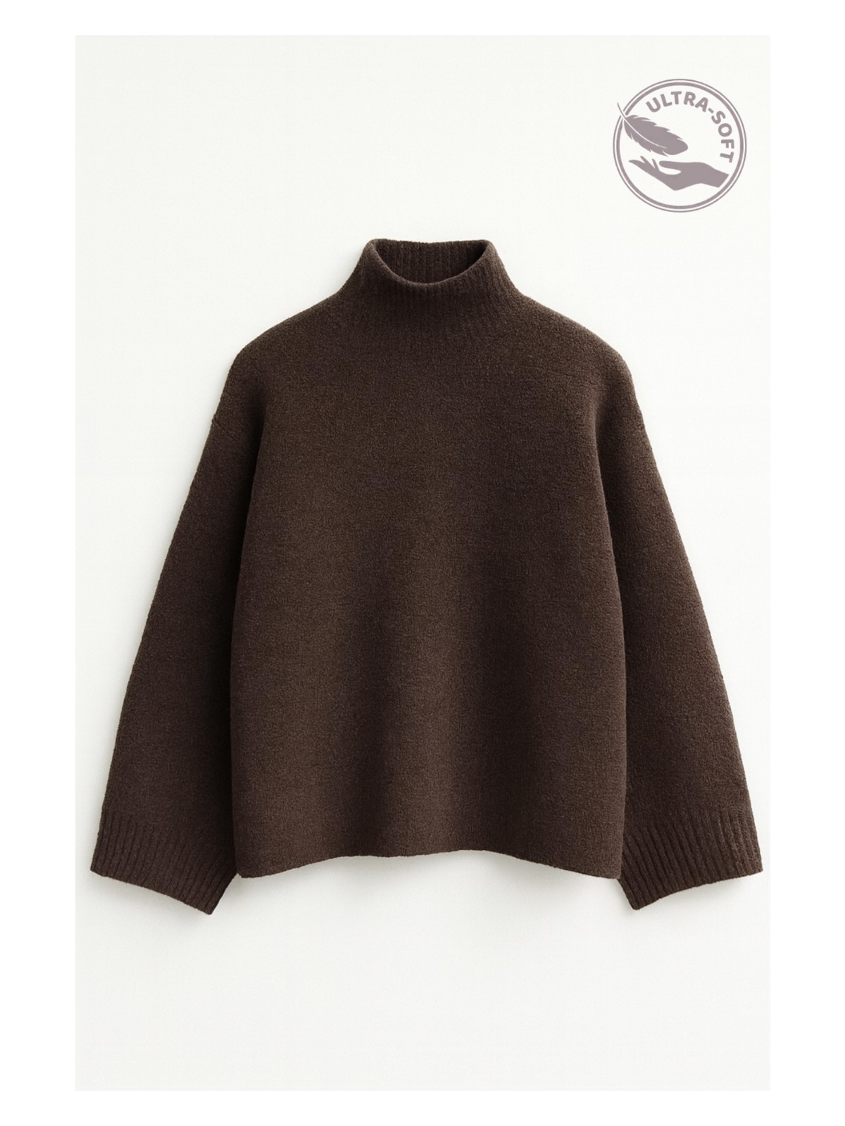 Mixray 6998 Kadın Yarasa Kol Yün Karışımlı Balıkçı Yaka Triko Kazak Kemik - Görsel 3