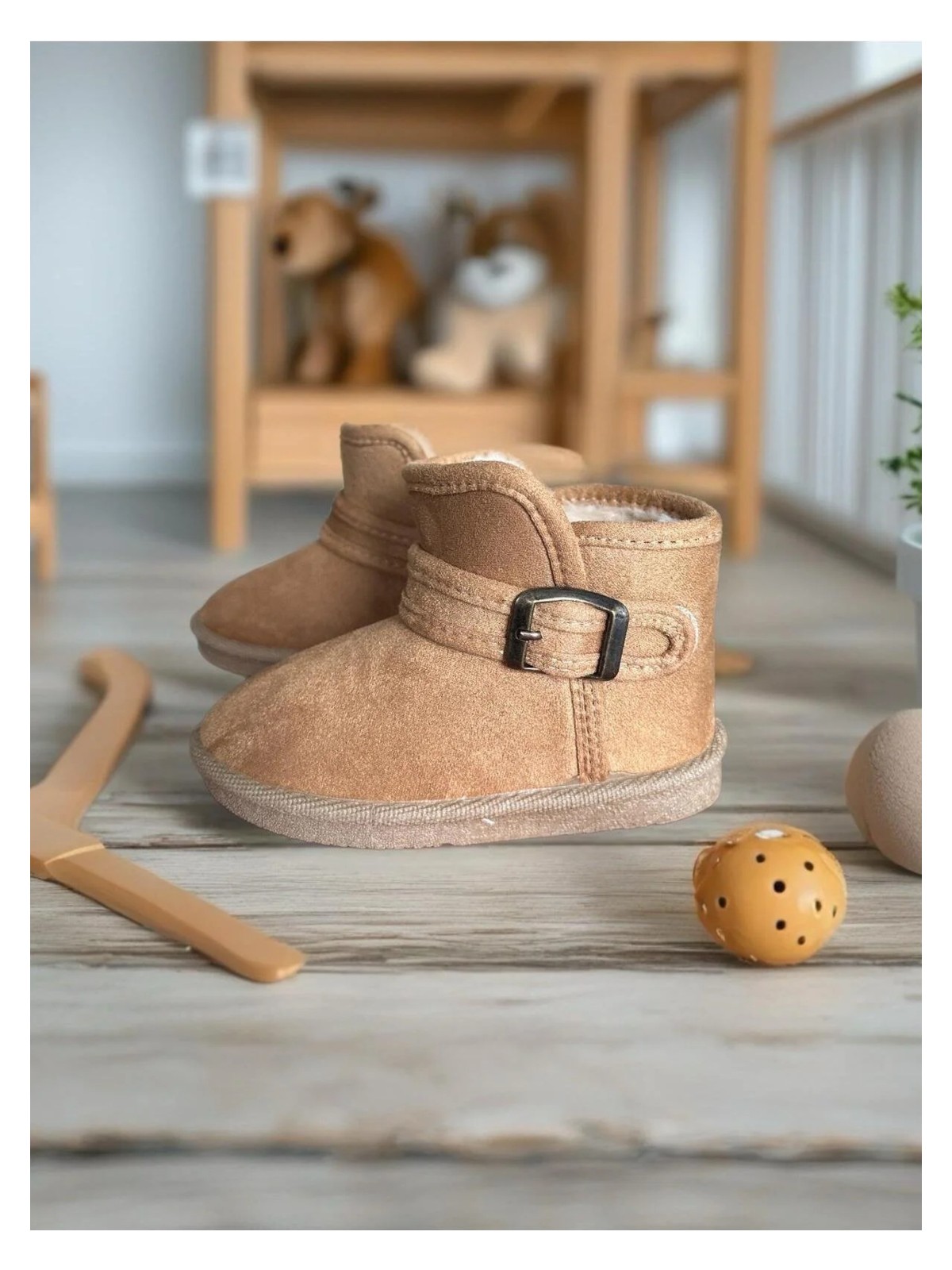 Purefy Kahve - Taba Içi Kürklü Yumuşacık Kışlık Ev Pandufu