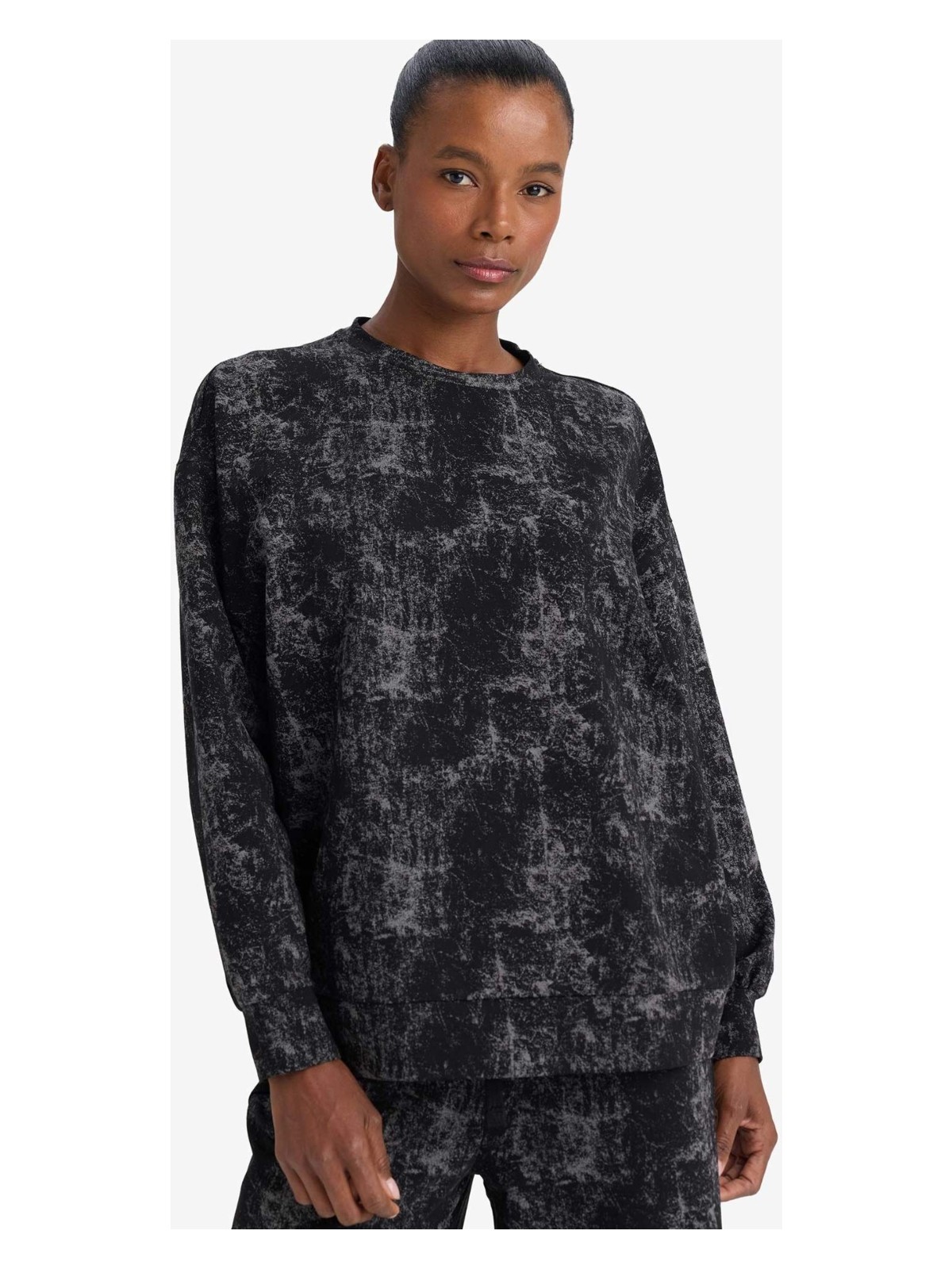 DeFacto Oversize Geniş Kalıp Bisiklet Yaka Sporcu Sweatshirt G7102AX25WN