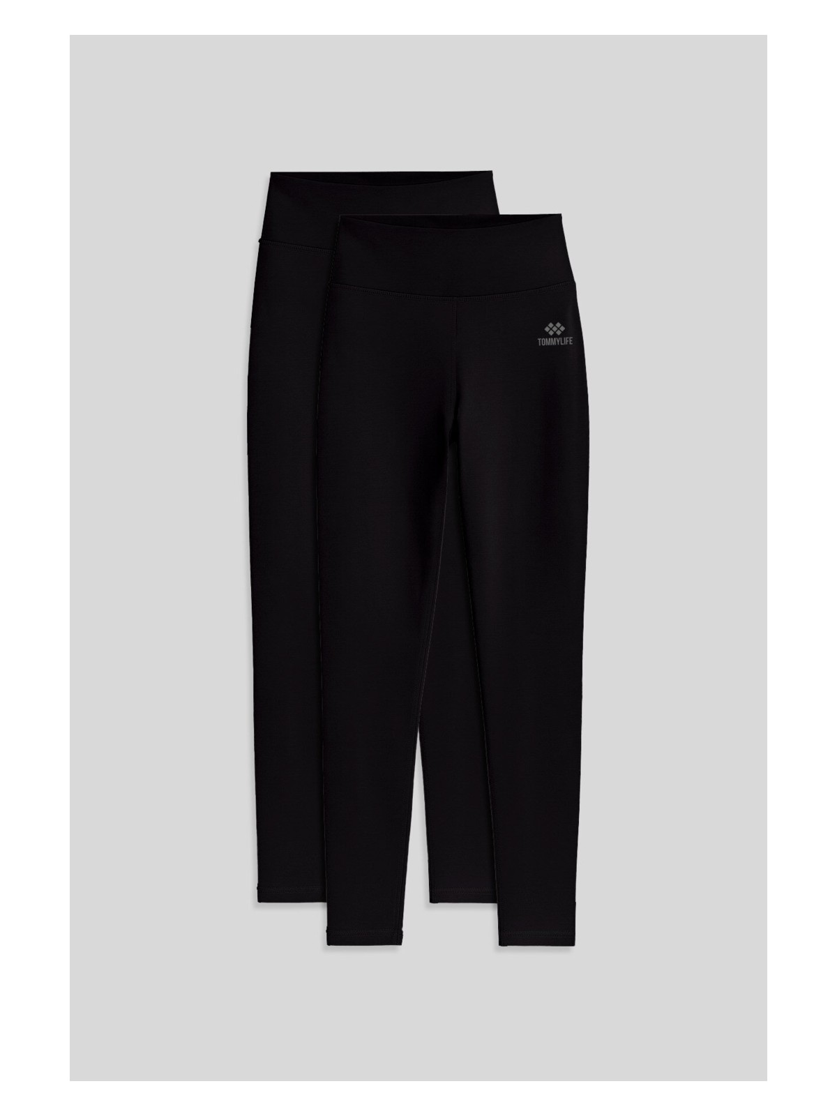 Tommy Life Slim Fit 3lü Paket Koyu Bej-Kahverengi-Siyah Kadın Tayt - 94011 - Görsel 6