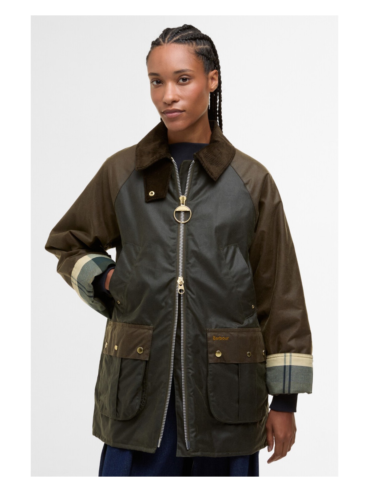 Barbour Kettlewell Yağlı Ceket OL99 Archive Olive-Beech-Ancient