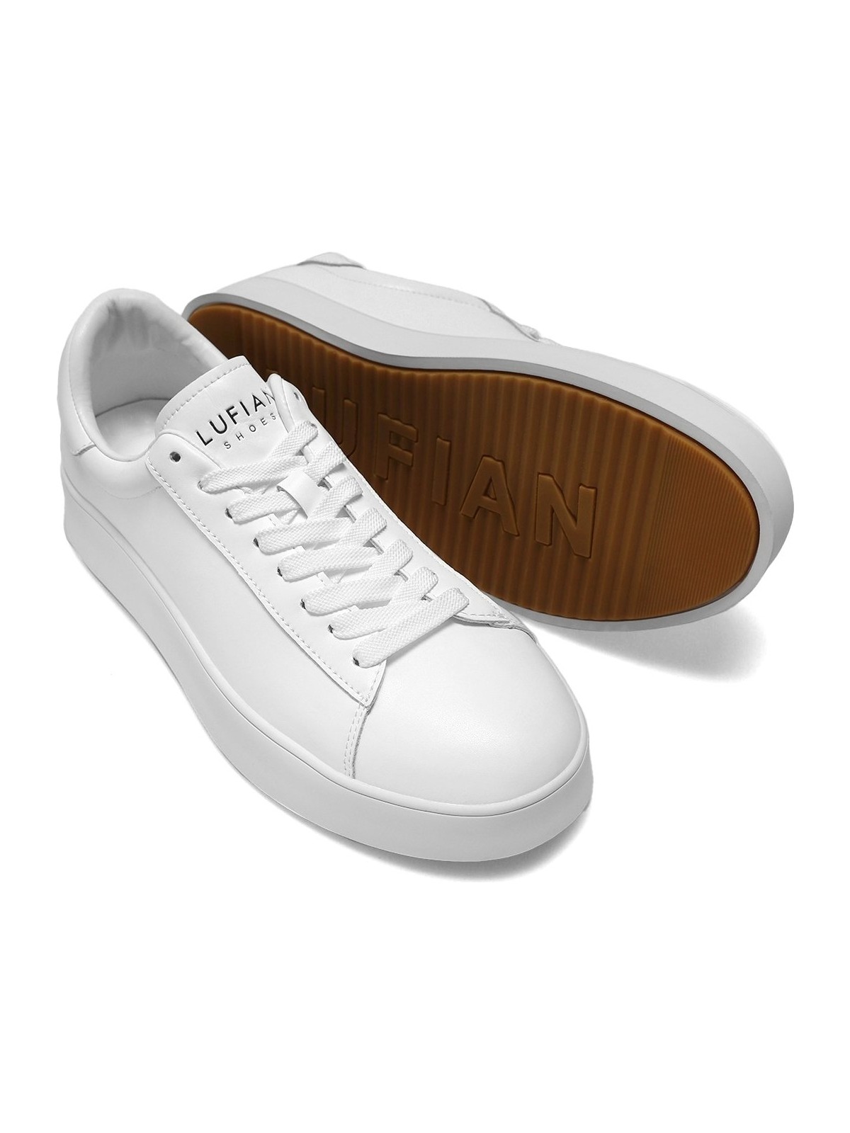 Lufian 112230224 Anton Erkek Hakiki Deri Klasik Sneaker Beyaz