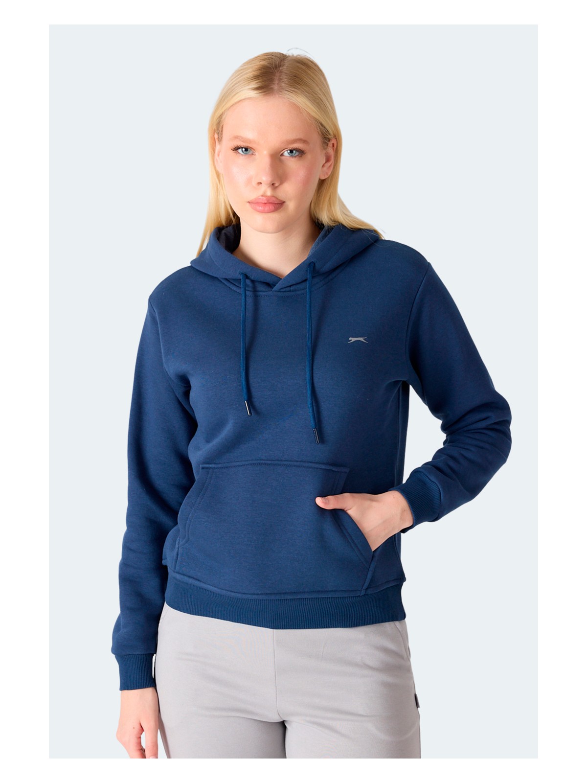 Slazenger Mısty I Kadın Kapüşonlu Ekru Sweatshırt - Görsel 6