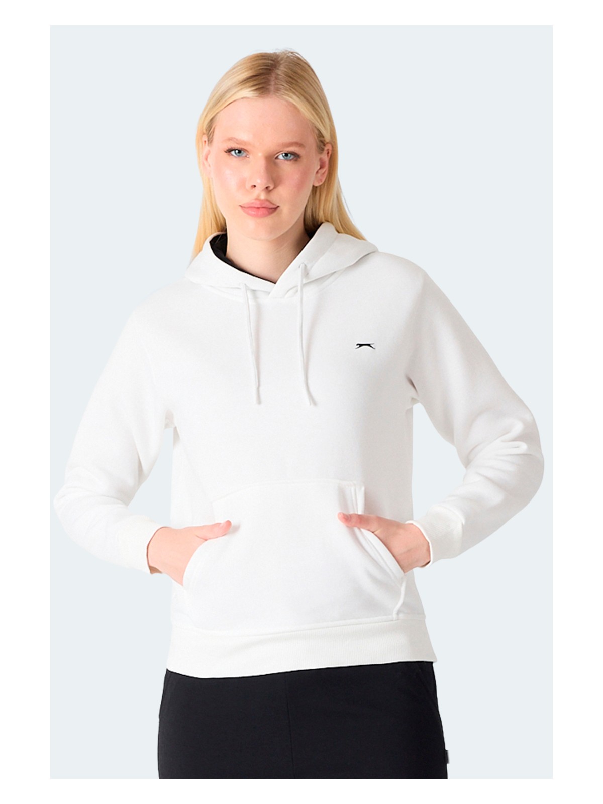 Slazenger Mısty I Kadın Kapüşonlu Ekru Sweatshırt - Görsel 4