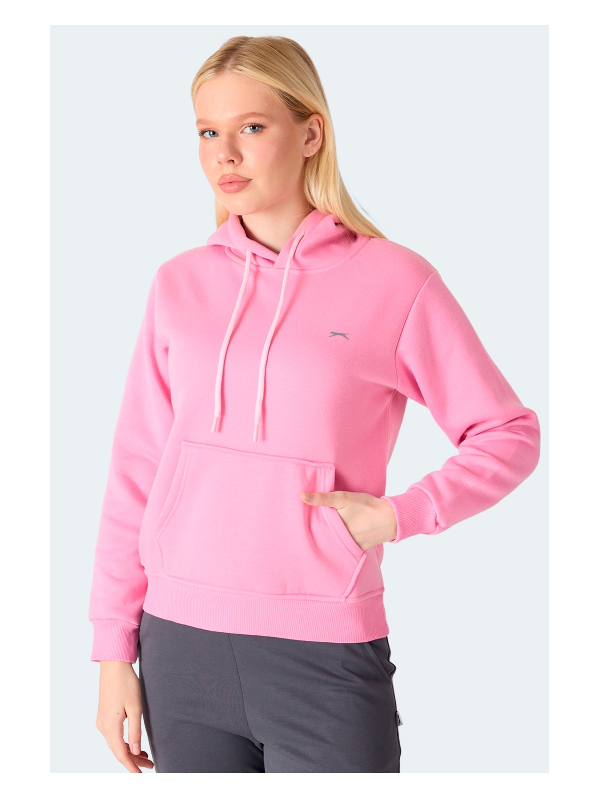 Slazenger Mısty I Kadın Kapüşonlu Ekru Sweatshırt - Görsel 8