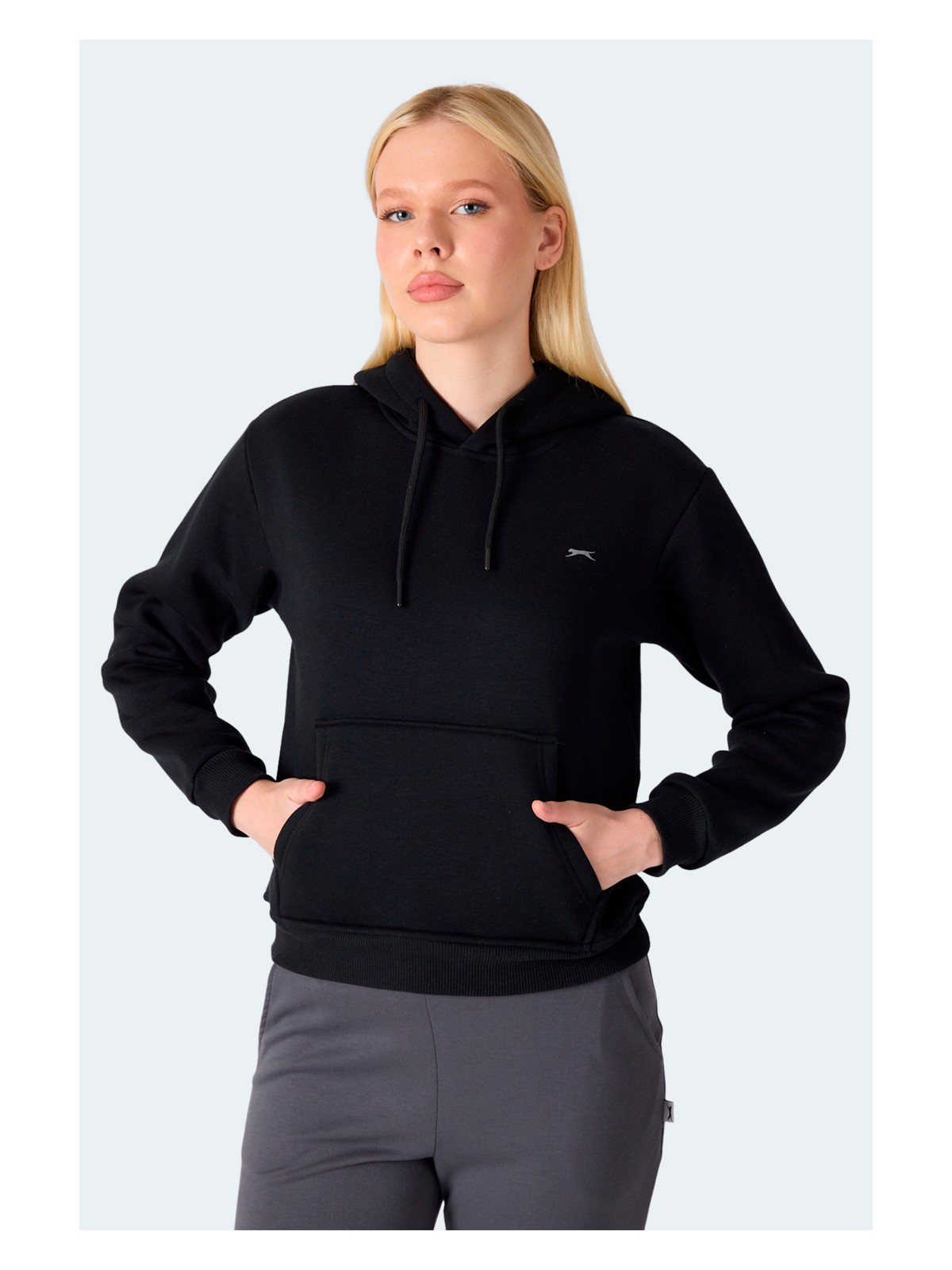 Slazenger Mısty I Kadın Kapüşonlu Ekru Sweatshırt - Görsel 10