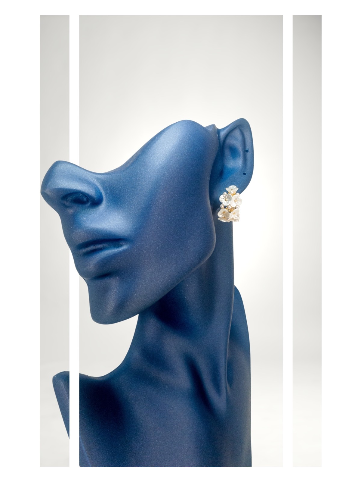 Stella Fortis Floral Flare Inci Çiçekli Altın Küpe | SF Signature Serisi