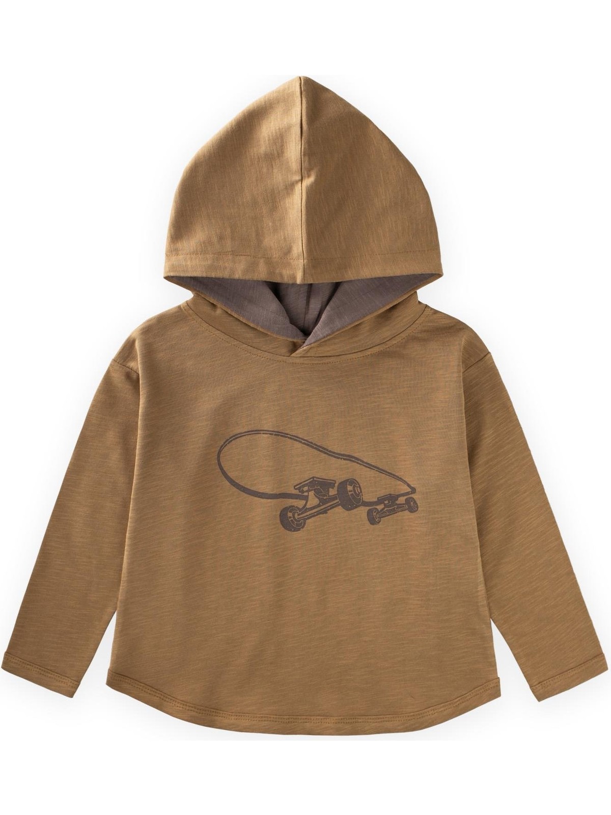 Cigit Kapşonlu Uzun Kollu T-Shırt 2-10 Yaş Ekru - Görsel 5