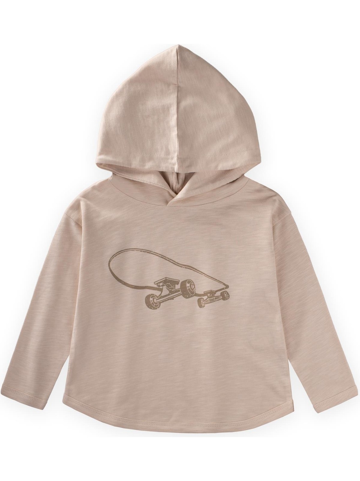 Cigit Kapşonlu Uzun Kollu T-Shırt 2-10 Yaş Vizon - Görsel 6