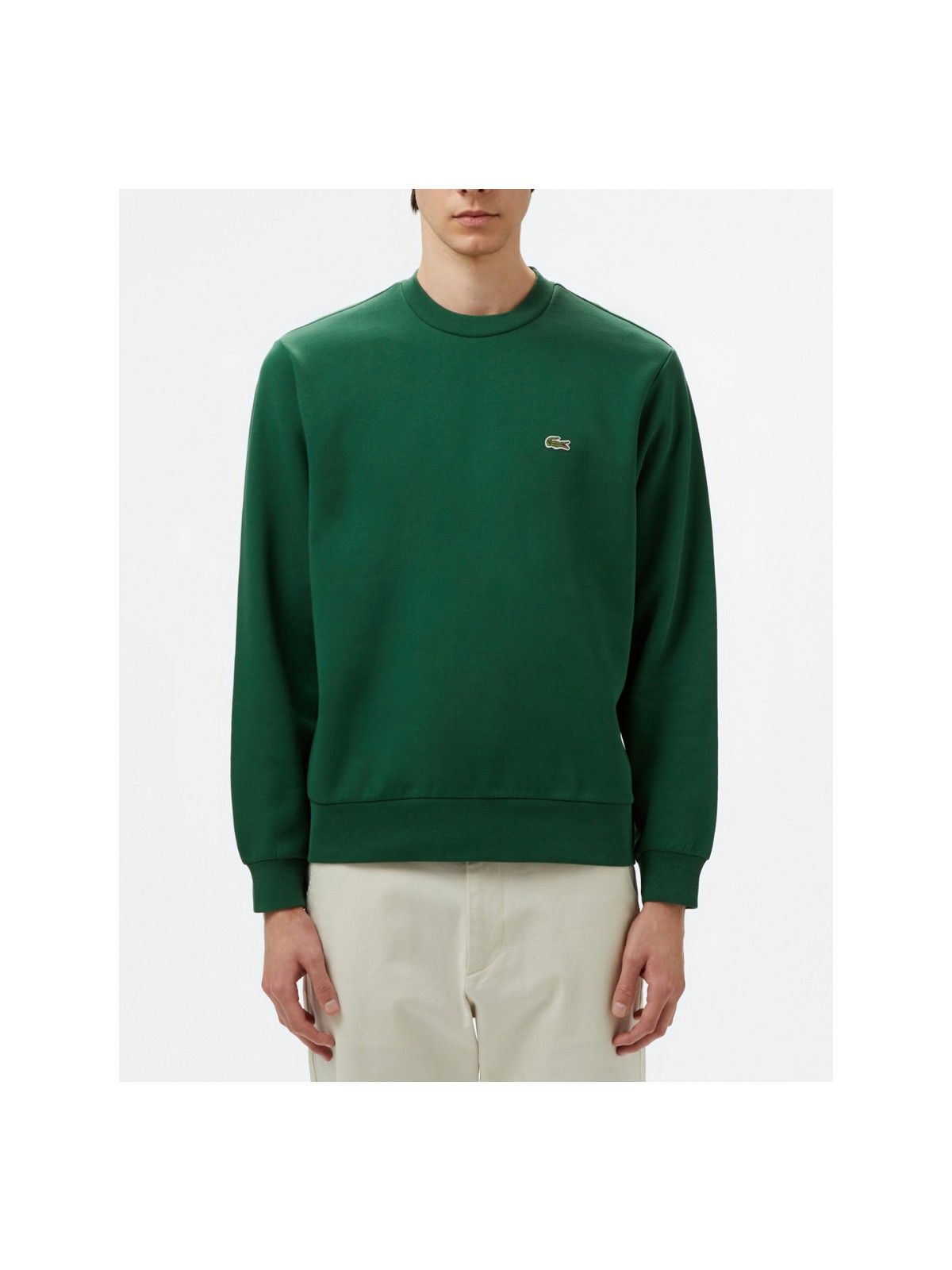 Lacoste Erkek Standart Fit Bisiklet Yaka Yeşil Sweatshirt