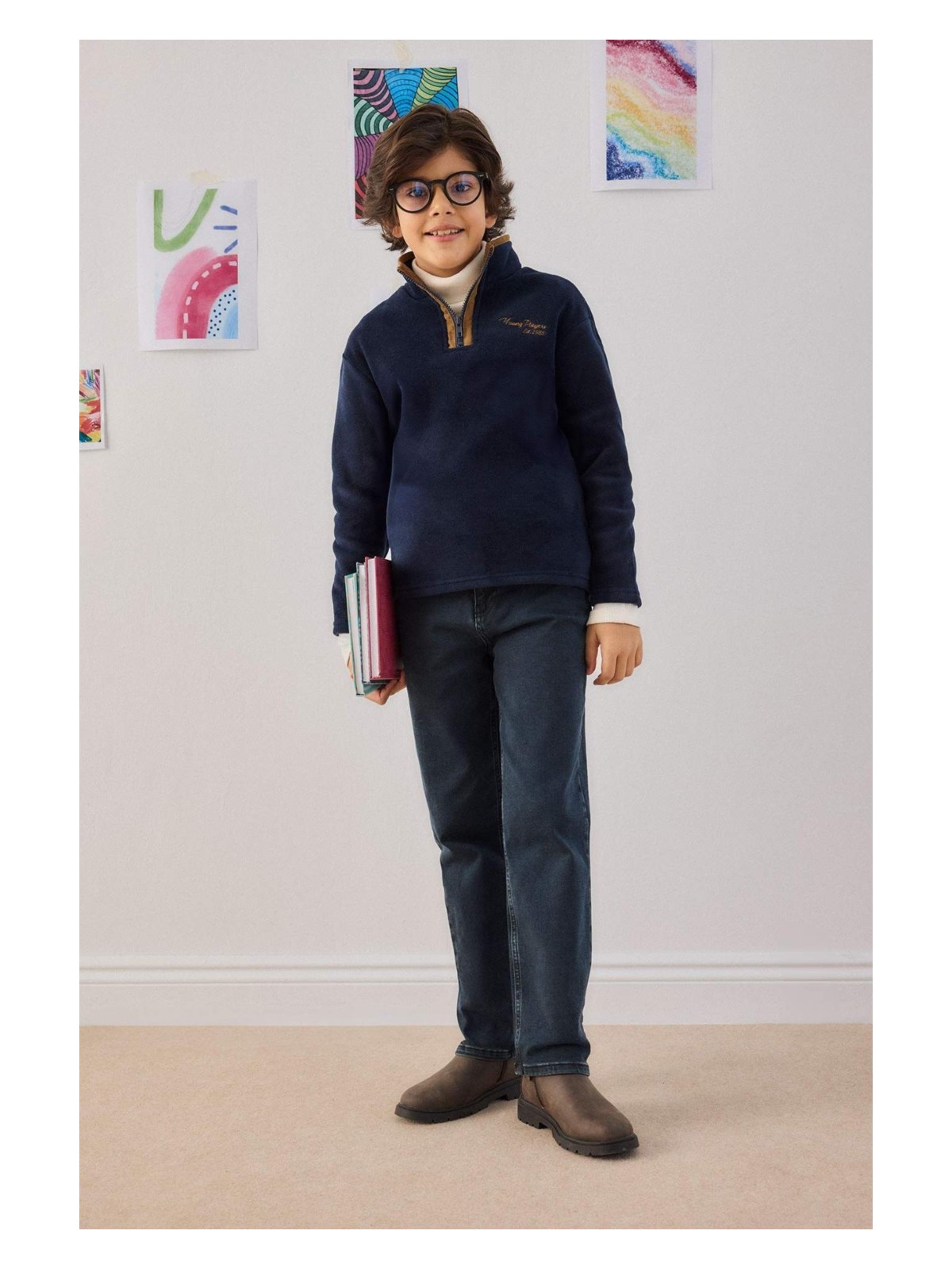 DeFacto Düz Paça Gabardin Pantolon Erkek Çocuk G3751A825CW