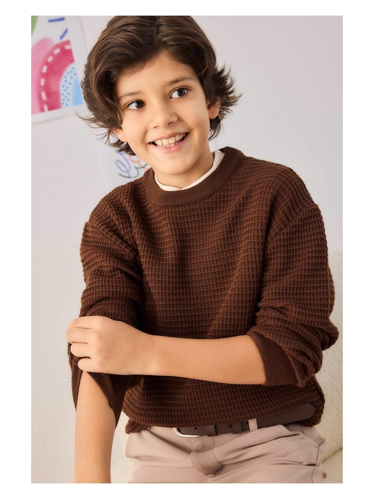 DeFacto Bisiklet Yaka Triko Kazak Erkek Çocuk G4608A825CW