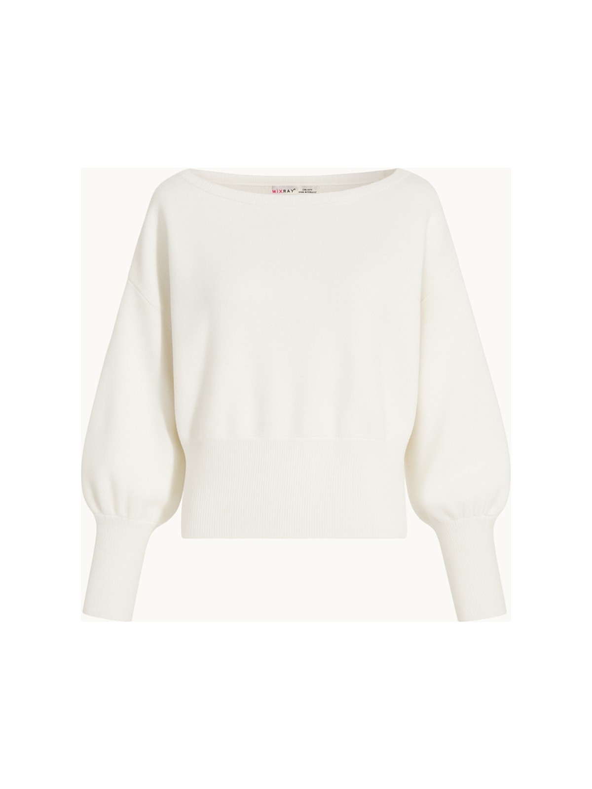 Mixray 6988 Kadın Asimetrik Rib Kesim Kayık Yaka Triko Kazak Gri - Görsel 6