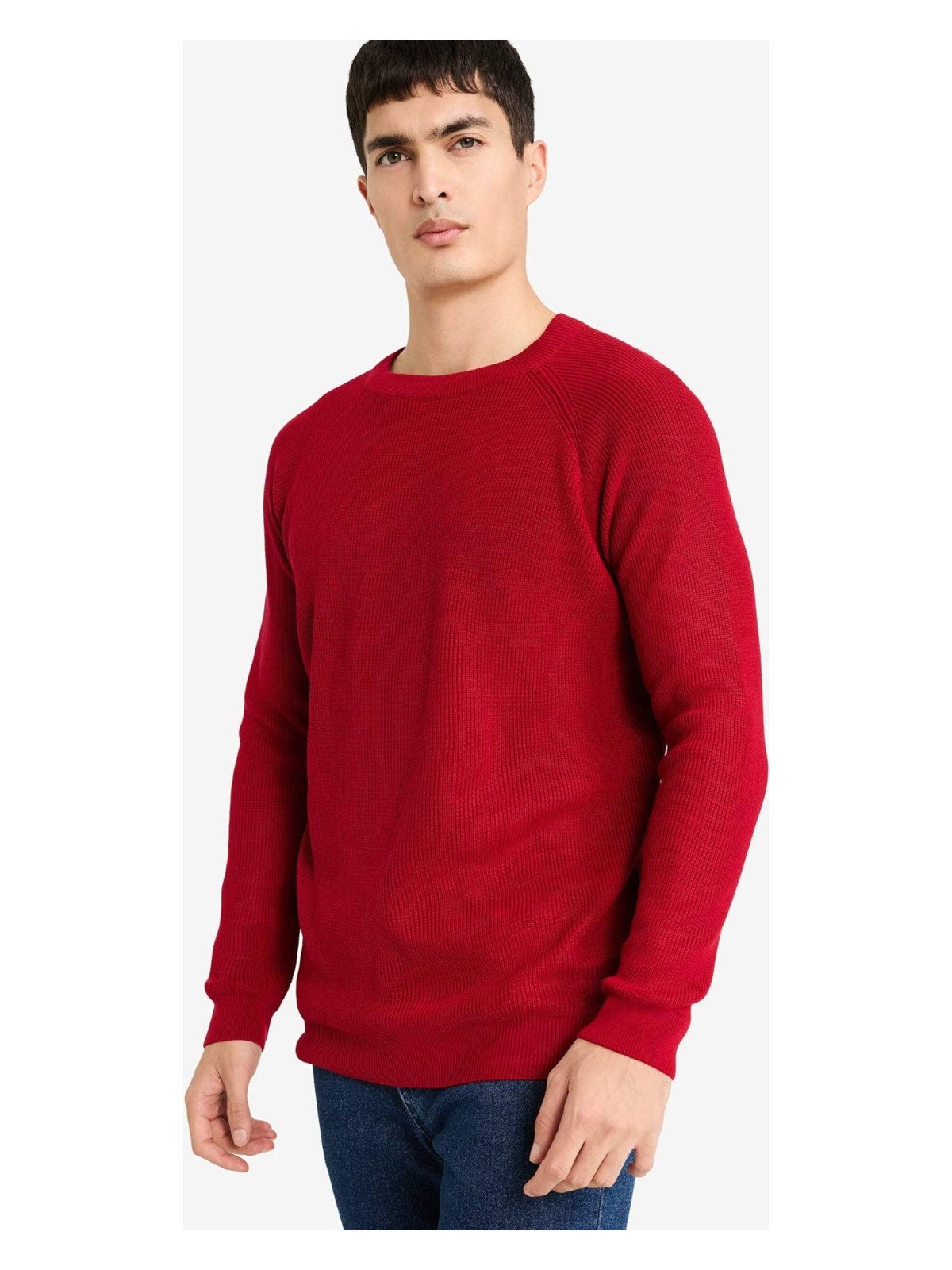 DeFacto Standart Fit Bisiklet Yaka Triko Kazak A8458AX25WN - Görsel 5