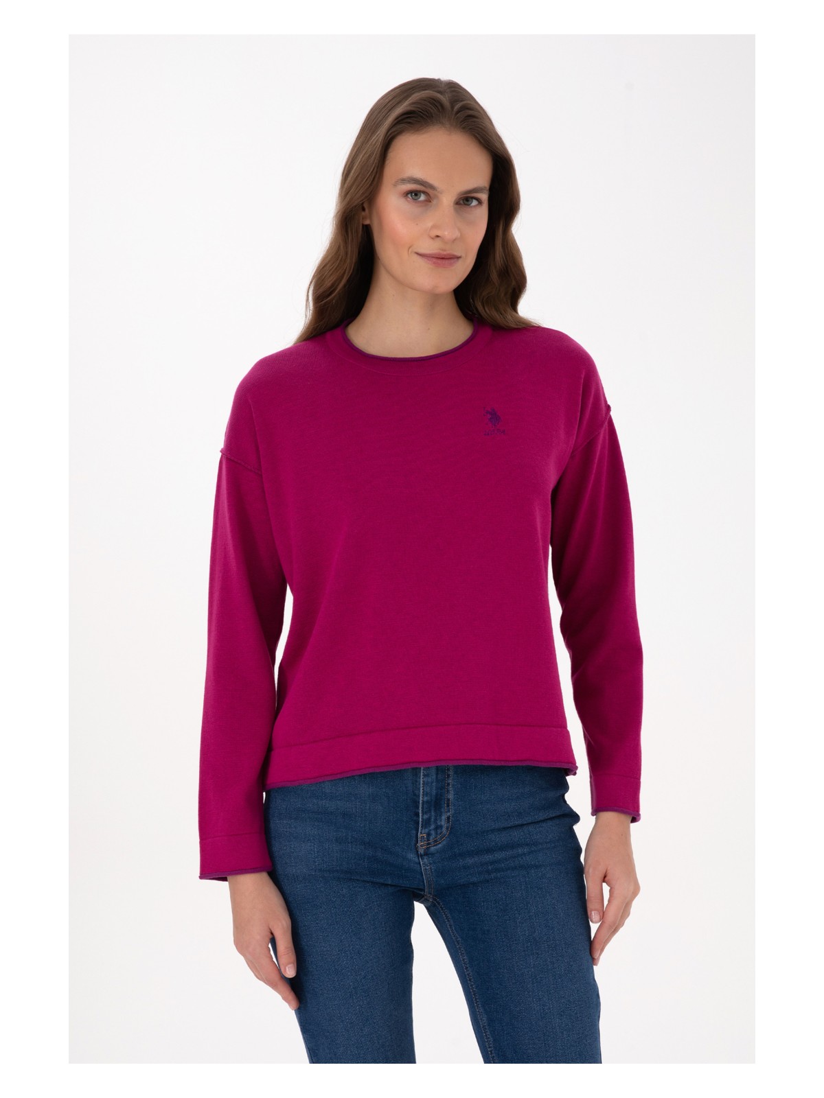 U.S. Polo Assn. Kadın Mint Bisiklet Yaka Kazak 50314675-VR090 - Görsel 5