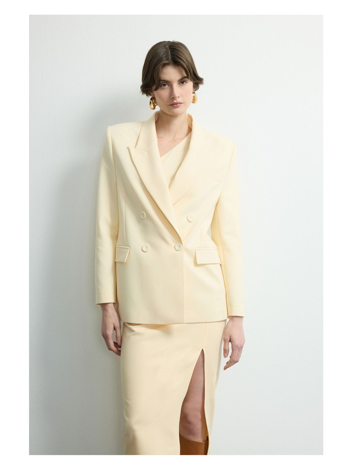 Love My Body Moda Tutkusu Blazer Ceket Vanilya 119M2217000