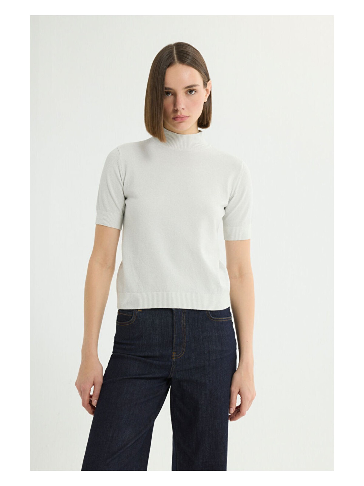 Love My Body Kısa Kollu Balıkçı Yaka Triko Kahve 115L9636000 - Görsel 4