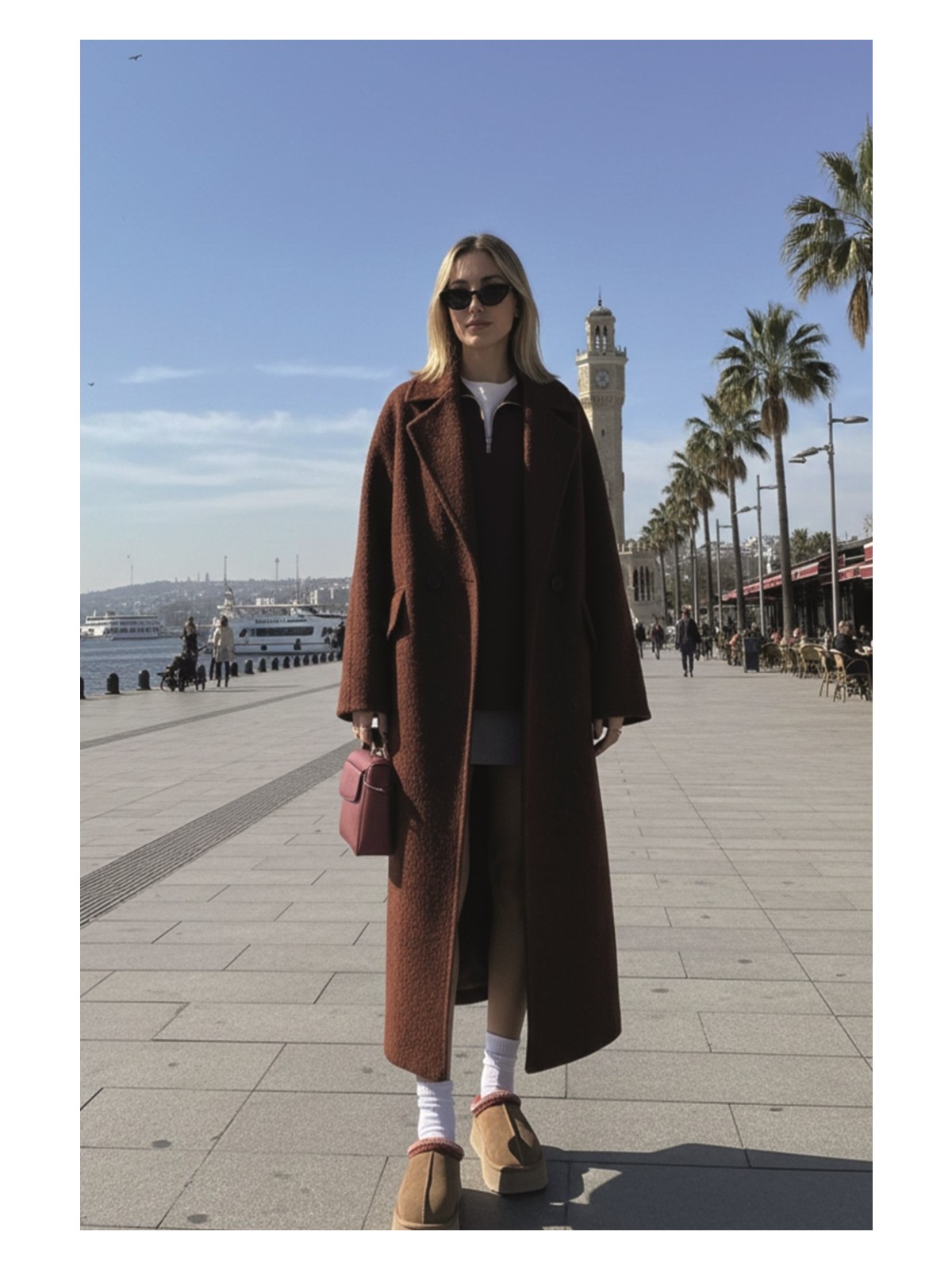 Barbora Kışlık Astarlı Detaylı Kadın Kaşmir Kaban - Görsel 3