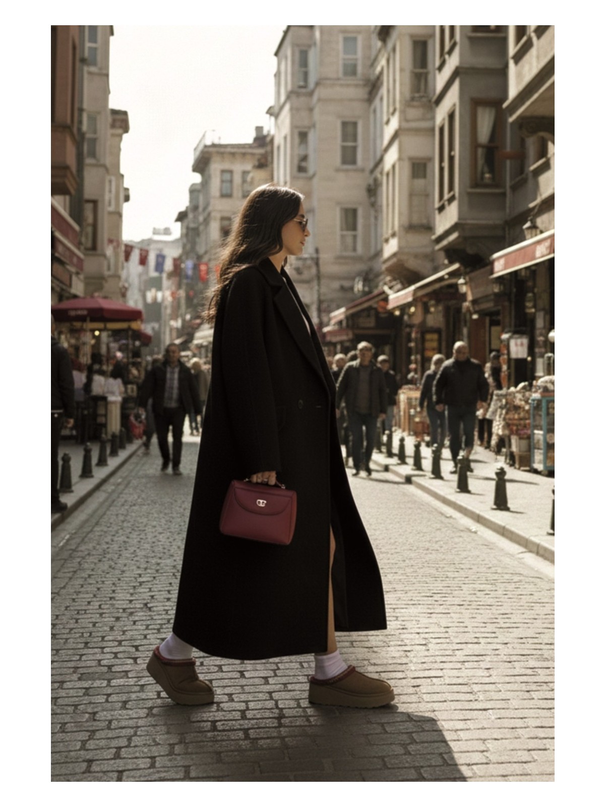 Barbora Kışlık Detaylı Kadın Kaşmir Kaban - Görsel 4