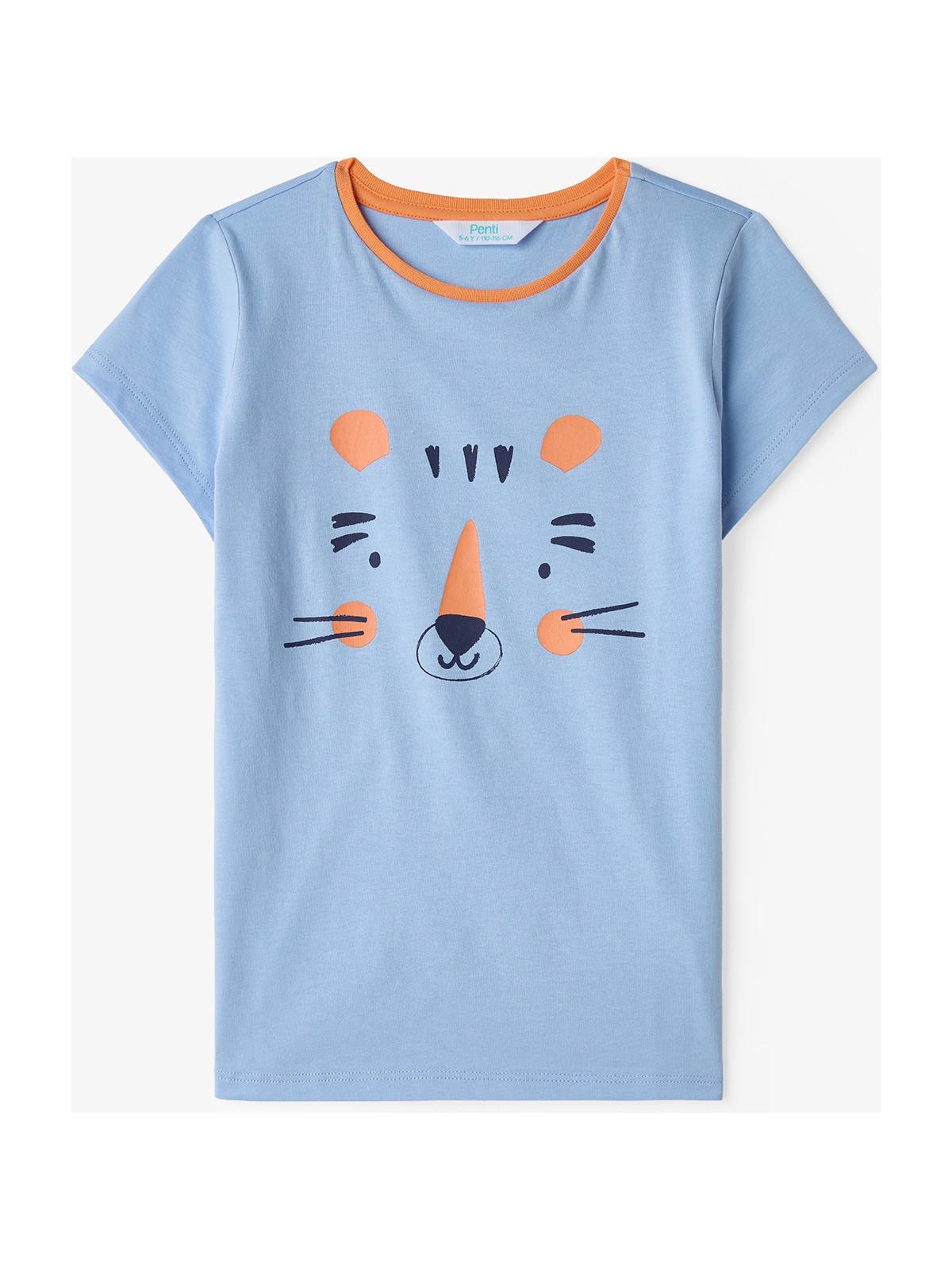 Penti Mavi Erkek Çocuk Cute Tiger Uzun Kollu Pamuklu 2'li Pijama Takımı