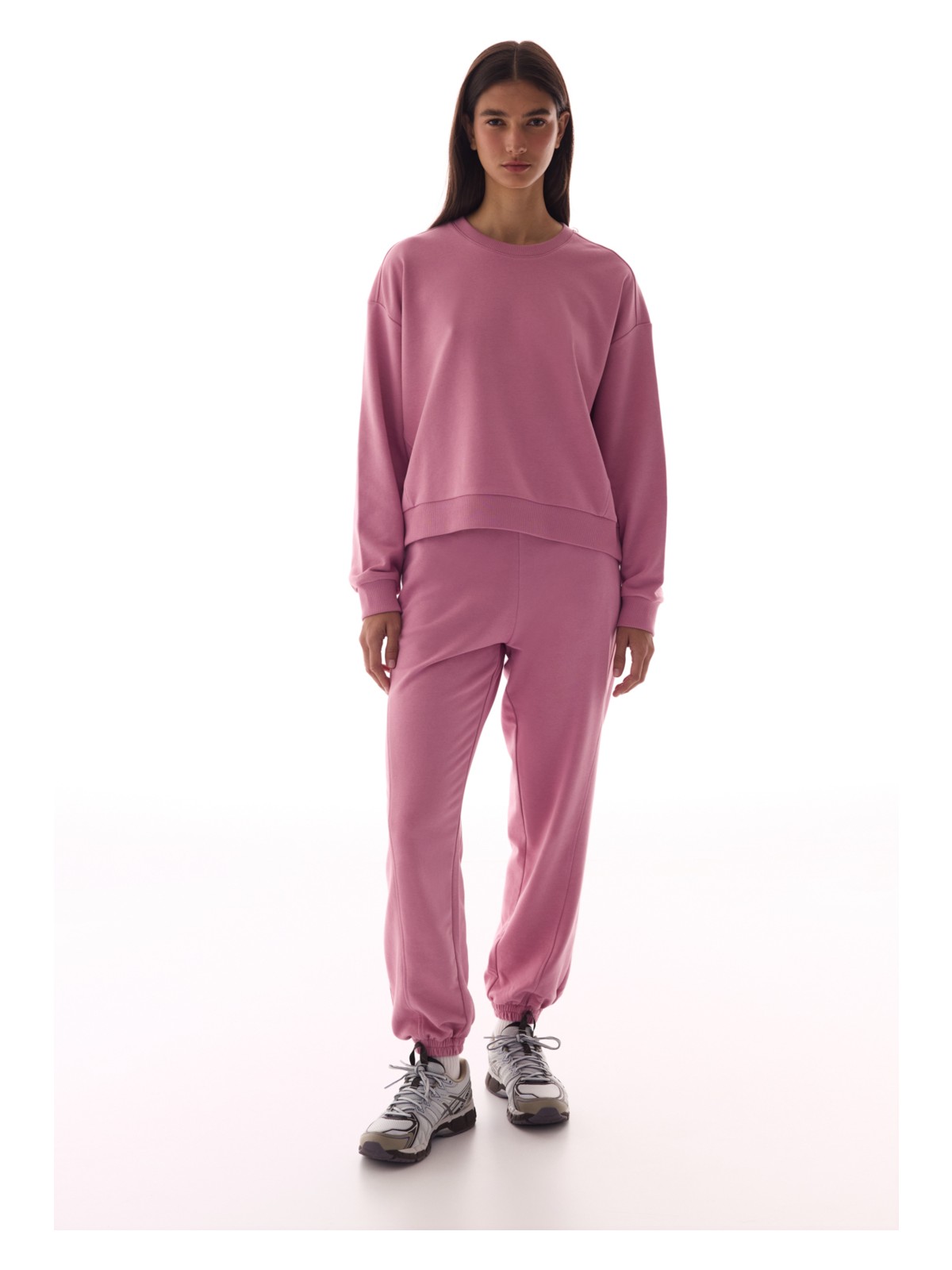Penti Gül Kurusu Dikiş Detaylı Bisiklet Yaka Pamuklu Sweatshirt