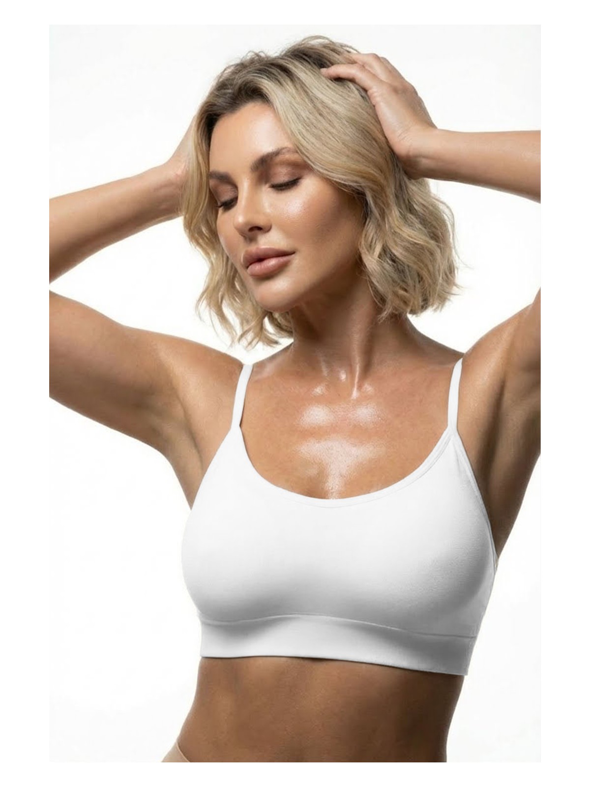 Mistirik Astura Model Ince Askılı Arkası Çapraz Detaylı Rahat Kadın Büstiyer - Görsel 5