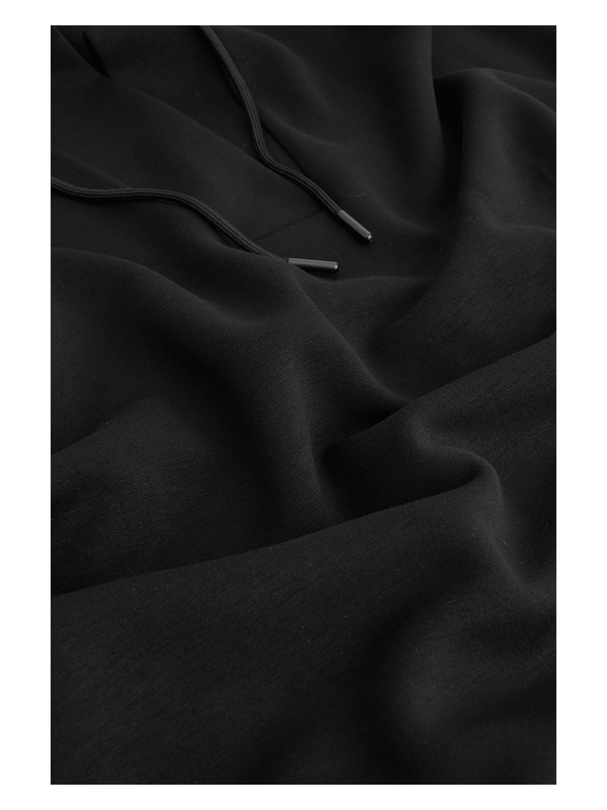 Penti Siyah Kapüşonlu V Yaka Oversize Sweatshirt - Görsel 3