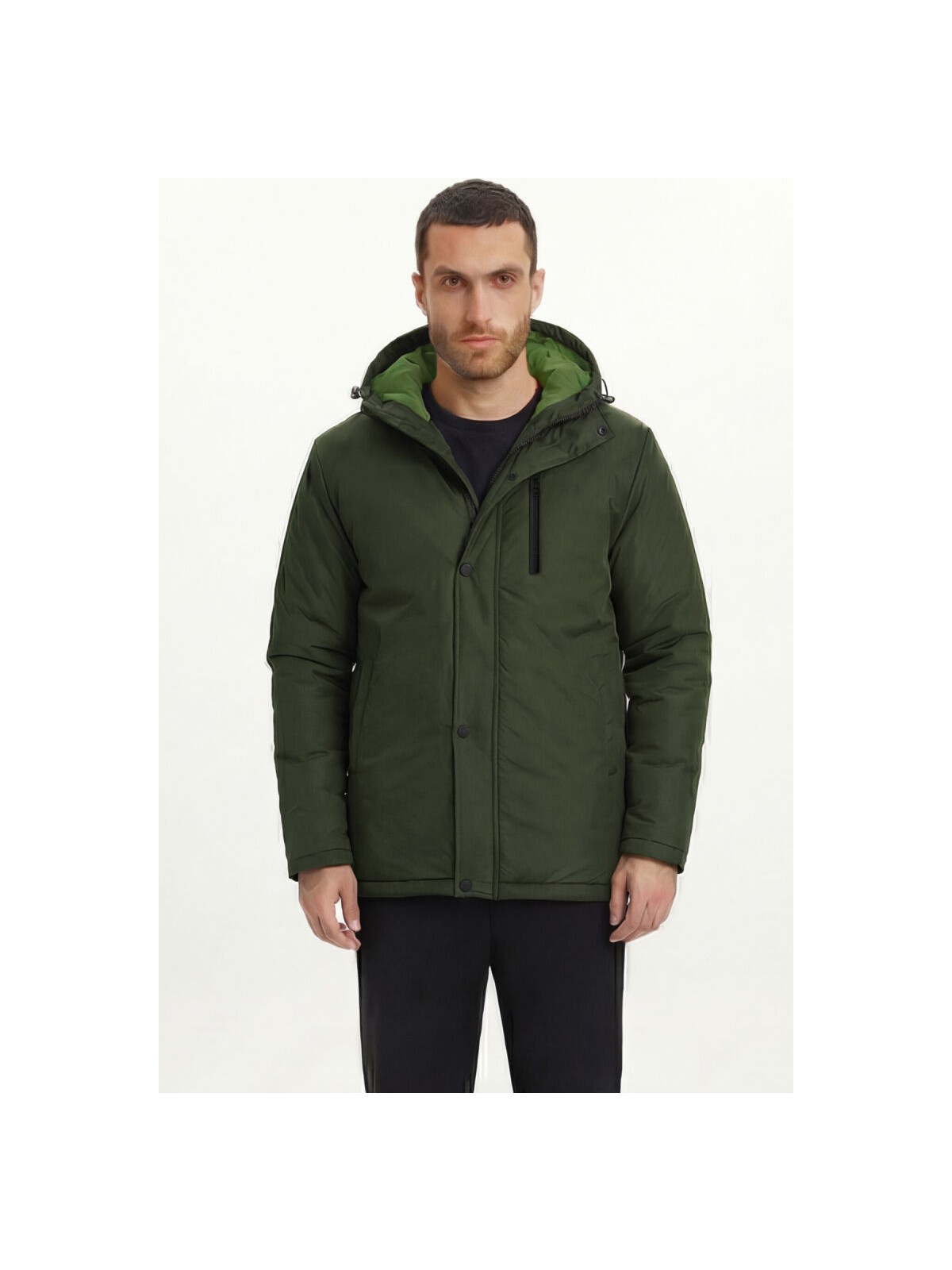 D1fference İçi Astarlı Su ve Rüzgar Geçirmez Cepli Kapüşonlu Erkek Mont - Görsel 5