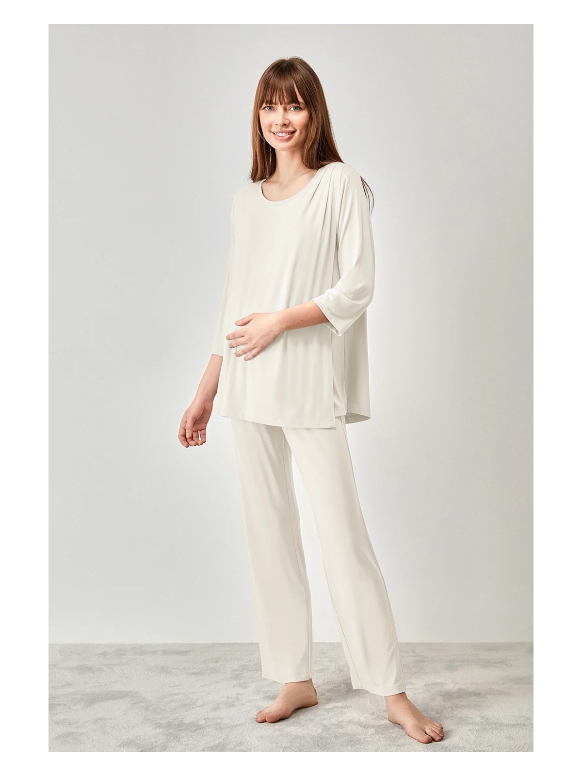 Catherine's Yumuşak Dokulu Hamile Pijama Takımı