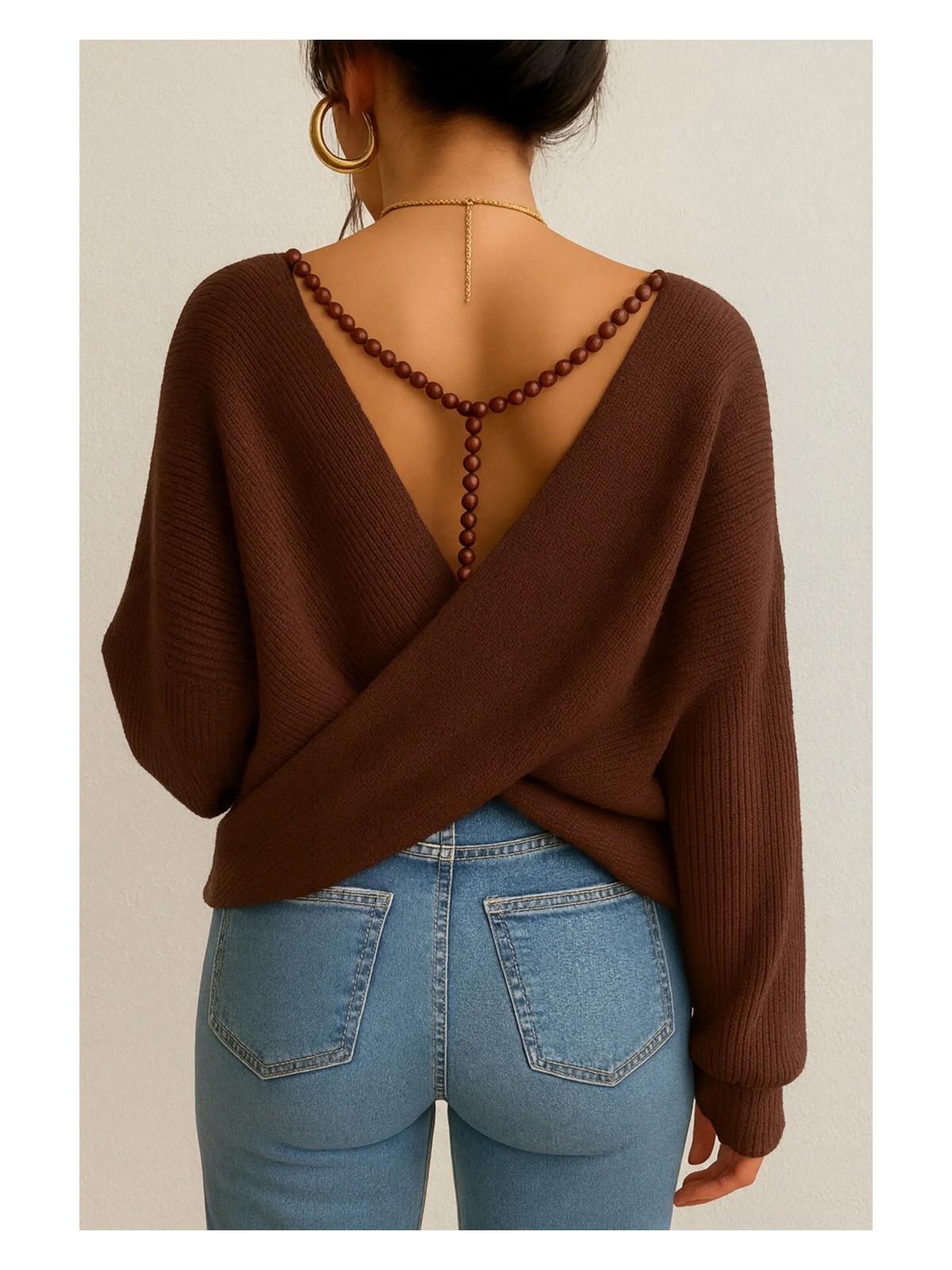 Efendix Incili Çapraz Kazak - Görsel 5