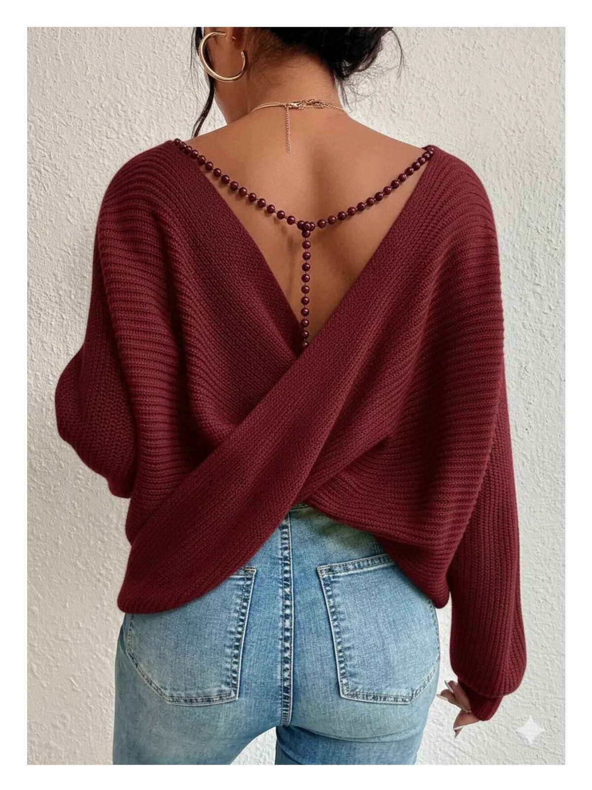 Efendix Incili Çapraz Kazak - Görsel 6