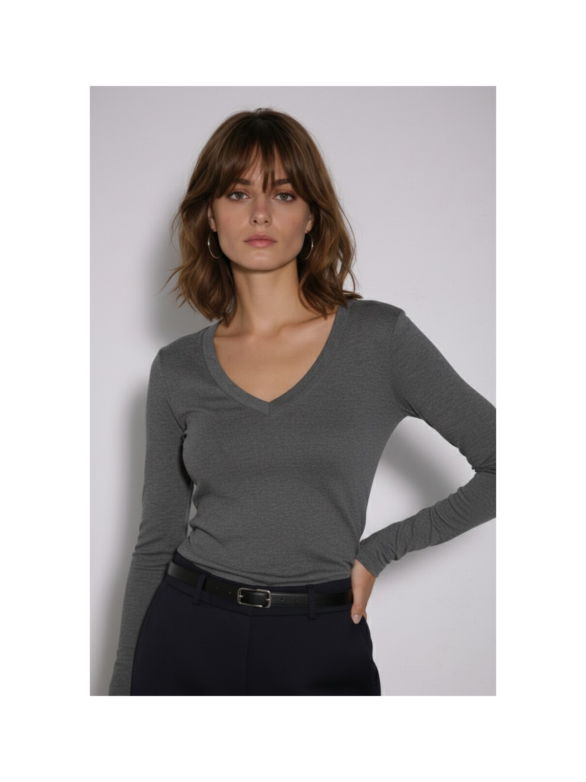 Babokah x Ngulincetin V Yaka Uzun Kol Üst - Görsel 6