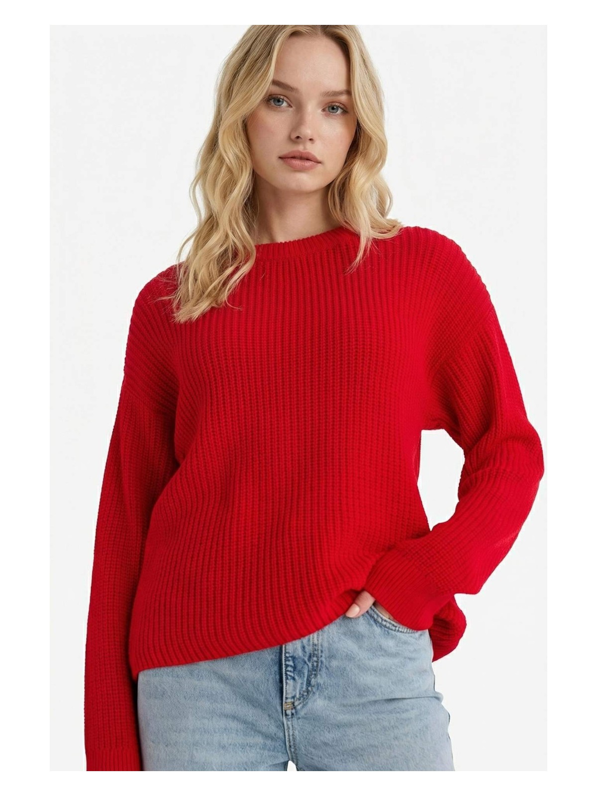 DeFacto Regular Fit Bisiklet Yaka Selanik Kumaş Basic Düz Triko Kazak H6905AZ25WN - Görsel 9