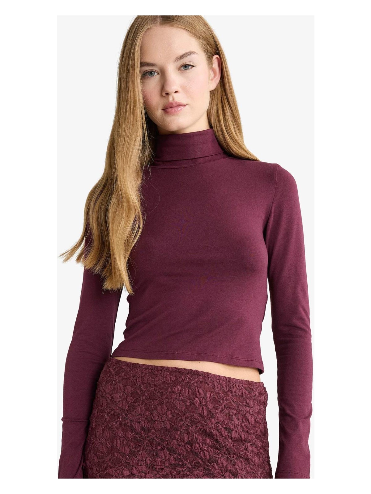 DeFacto Fitted Balıkçı Yaka Modal Uzun Kollu Tişört G5826AX25WN - Görsel 3