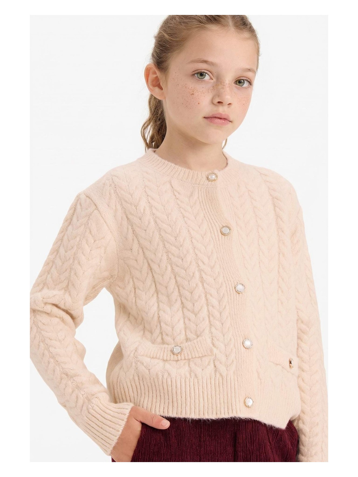 DeFacto Düğmeli Hırka Kız Çocuk G6159A825WN