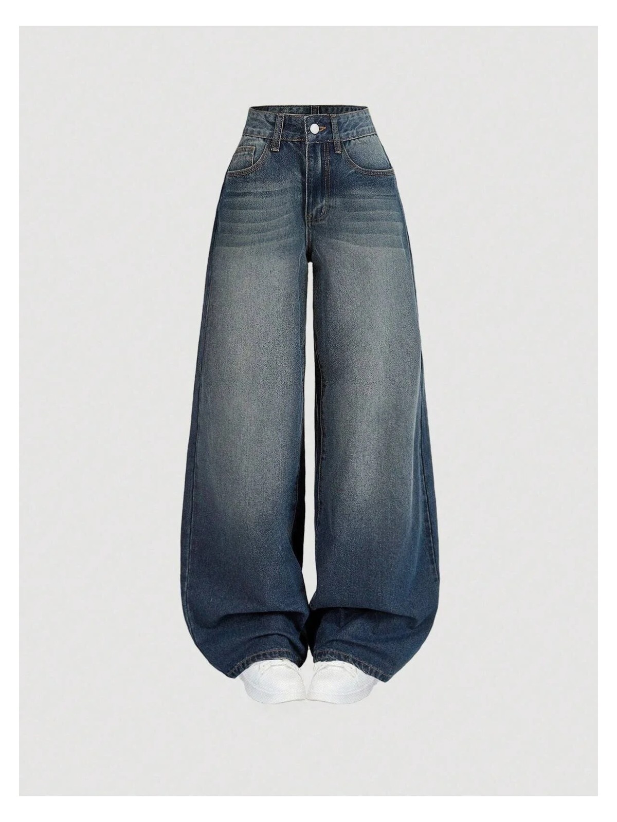 8line Yeşil Tint Baggy Salaş Cepli Bol Kesim Kot Pantolon