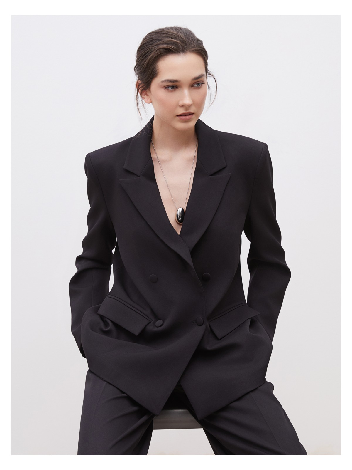 Soulife Krep Kadın Blazer Ceket - Görsel 3