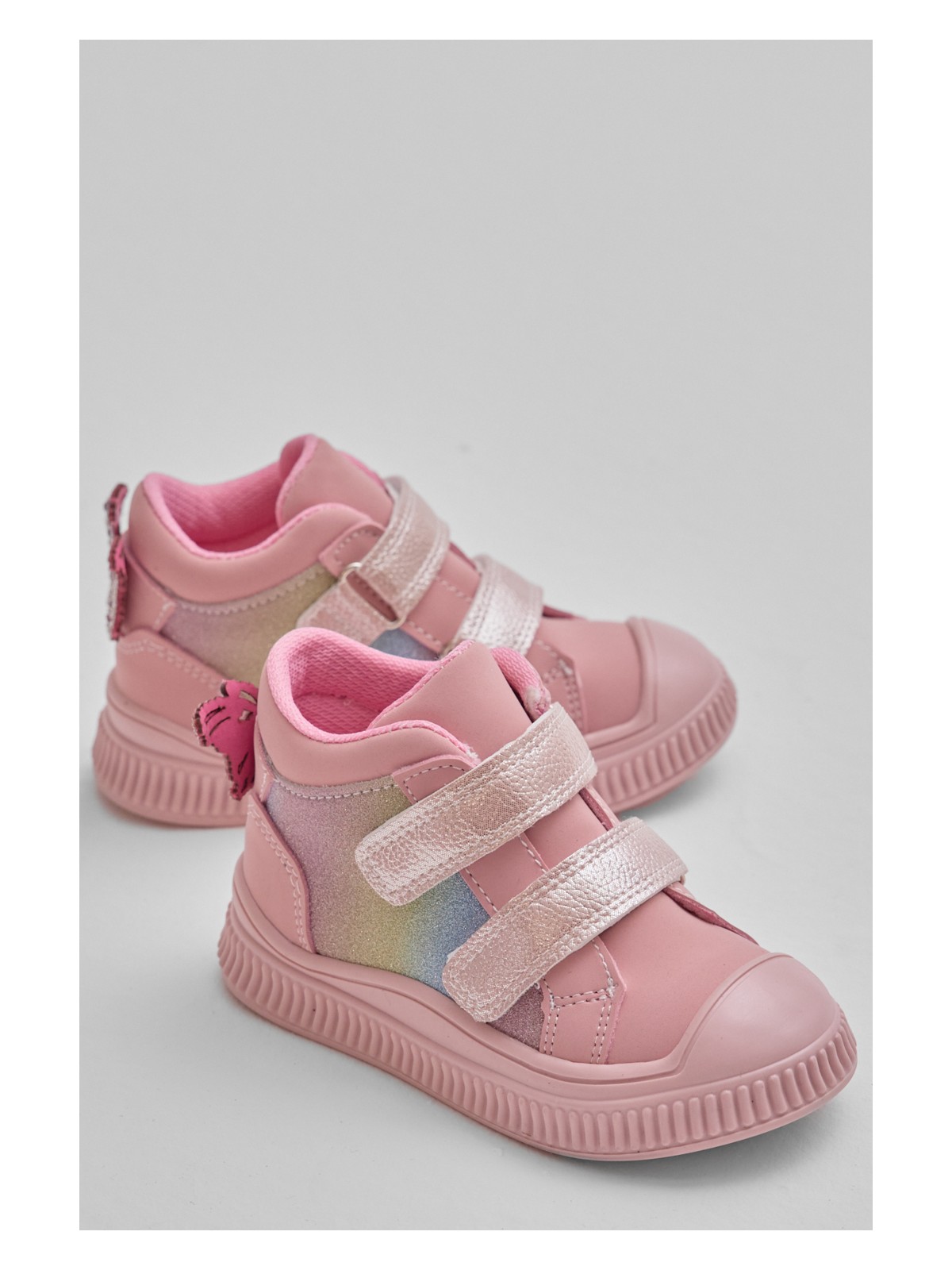 Tonny Black Çocuk Unisex Camel Esnek Termo Taban Çift Cırtlı Şerit Desenli Spor Kısa Bot - Görsel 8