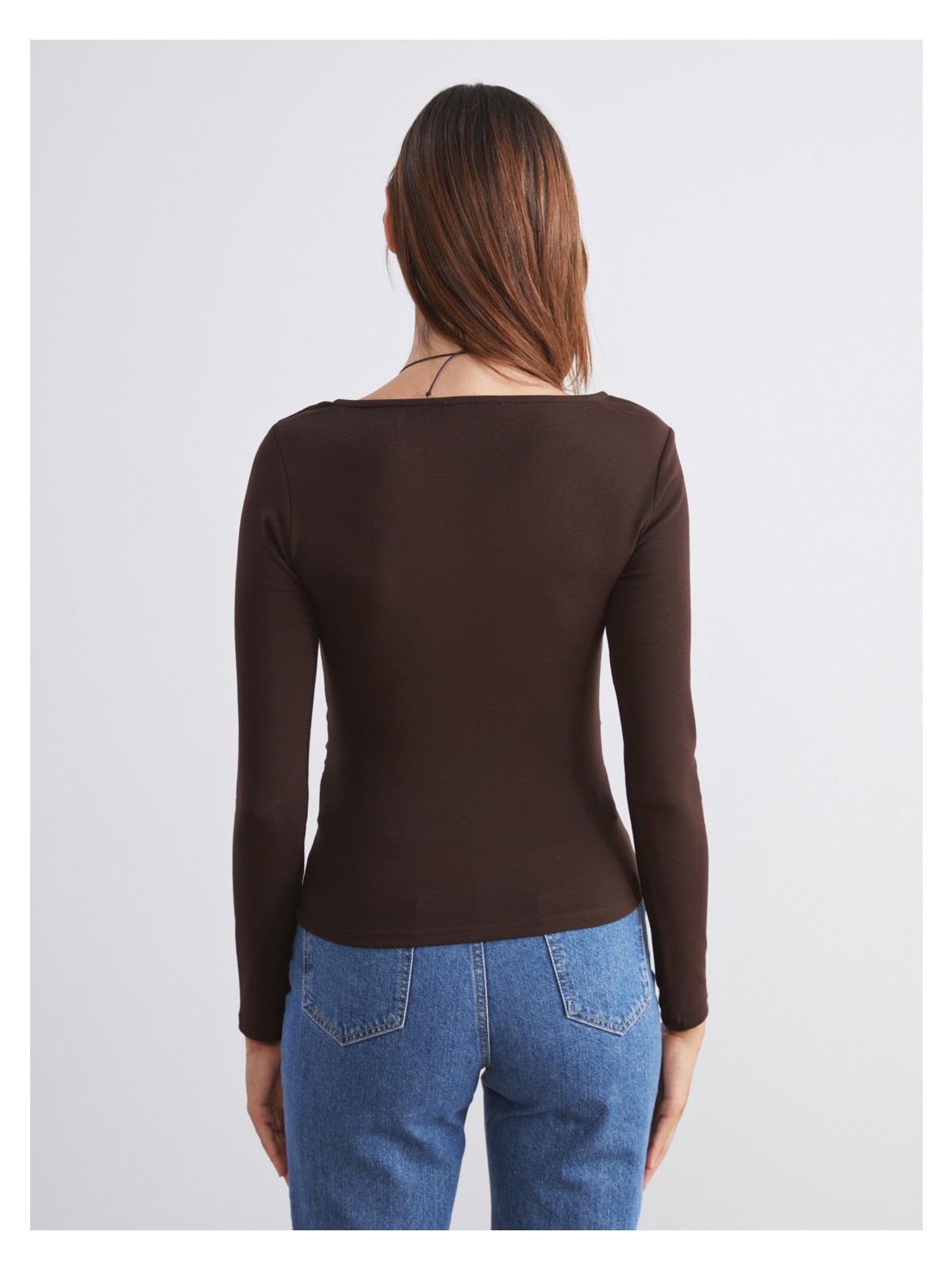 Soulife Bisiklet Yaka Büzgülü Kadın Body - Görsel 4