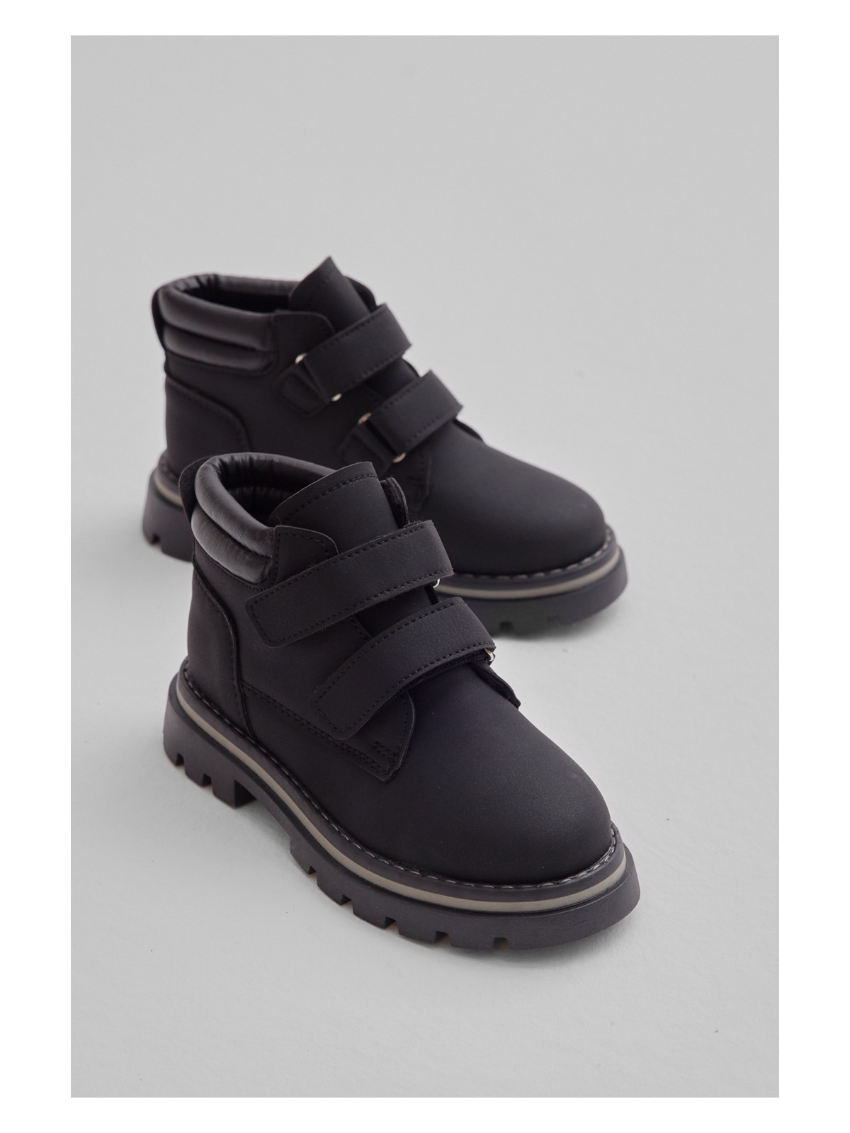 Tonny Black Çocuk Unisex Camel Kalın Termo Taban Sıcak Astarlı Çift Cırtlı Bot - Görsel 7