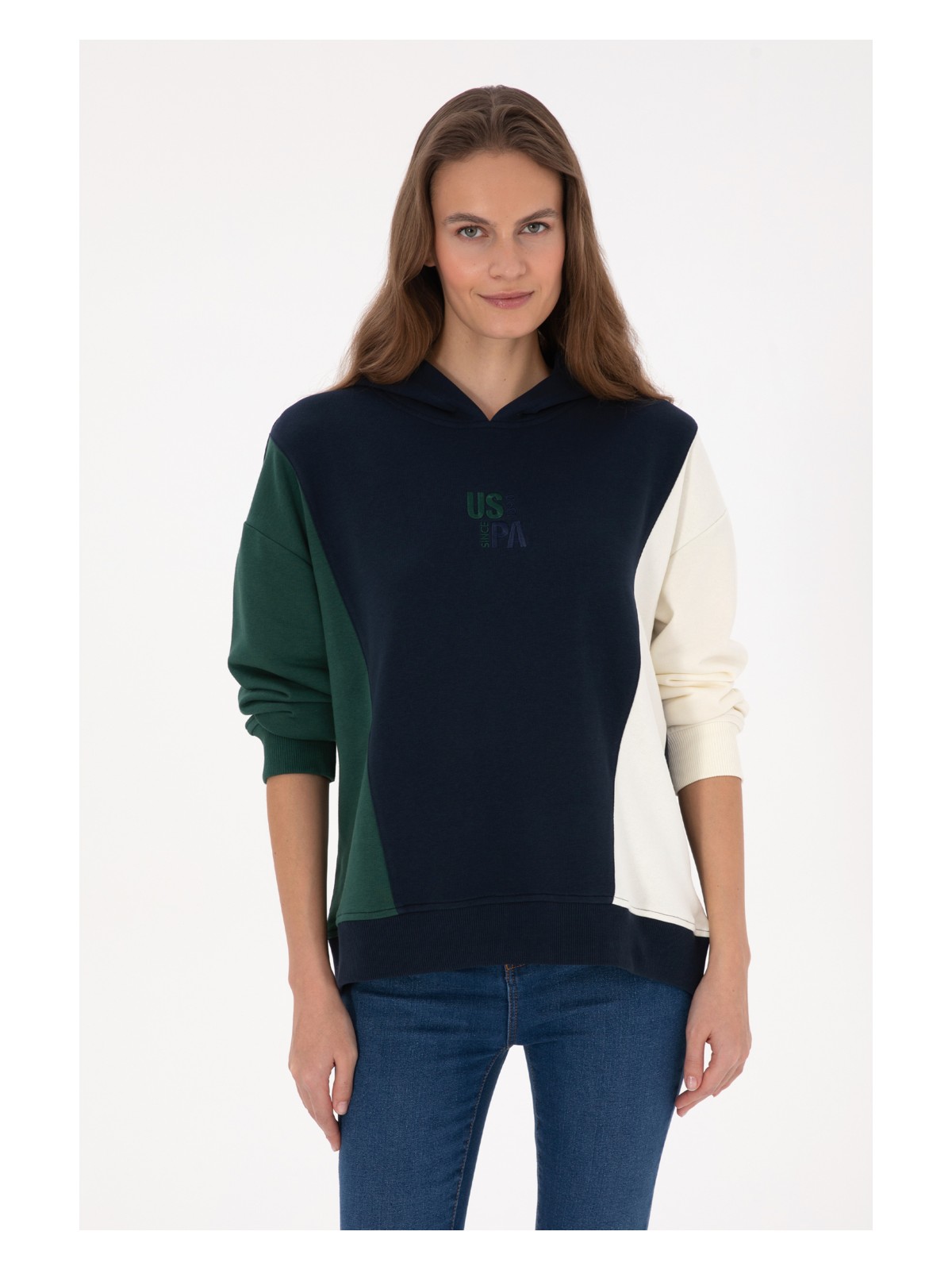 U.S. Polo Assn. U.s. Polo Assn. Kadın Taş Sweatshirt 50313585-VR049 - Görsel 4