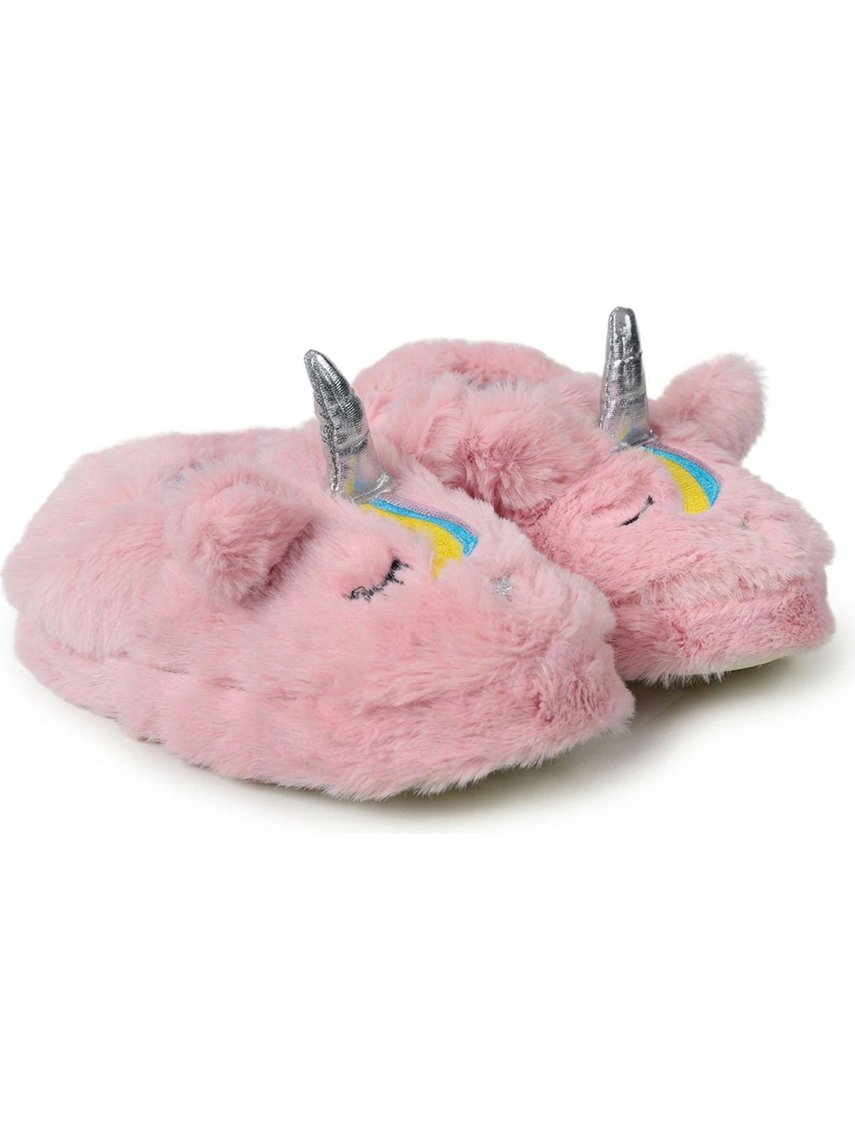 Peluche Pembe Kız Çocuk Ev Ayakkabısı Unıcorn
