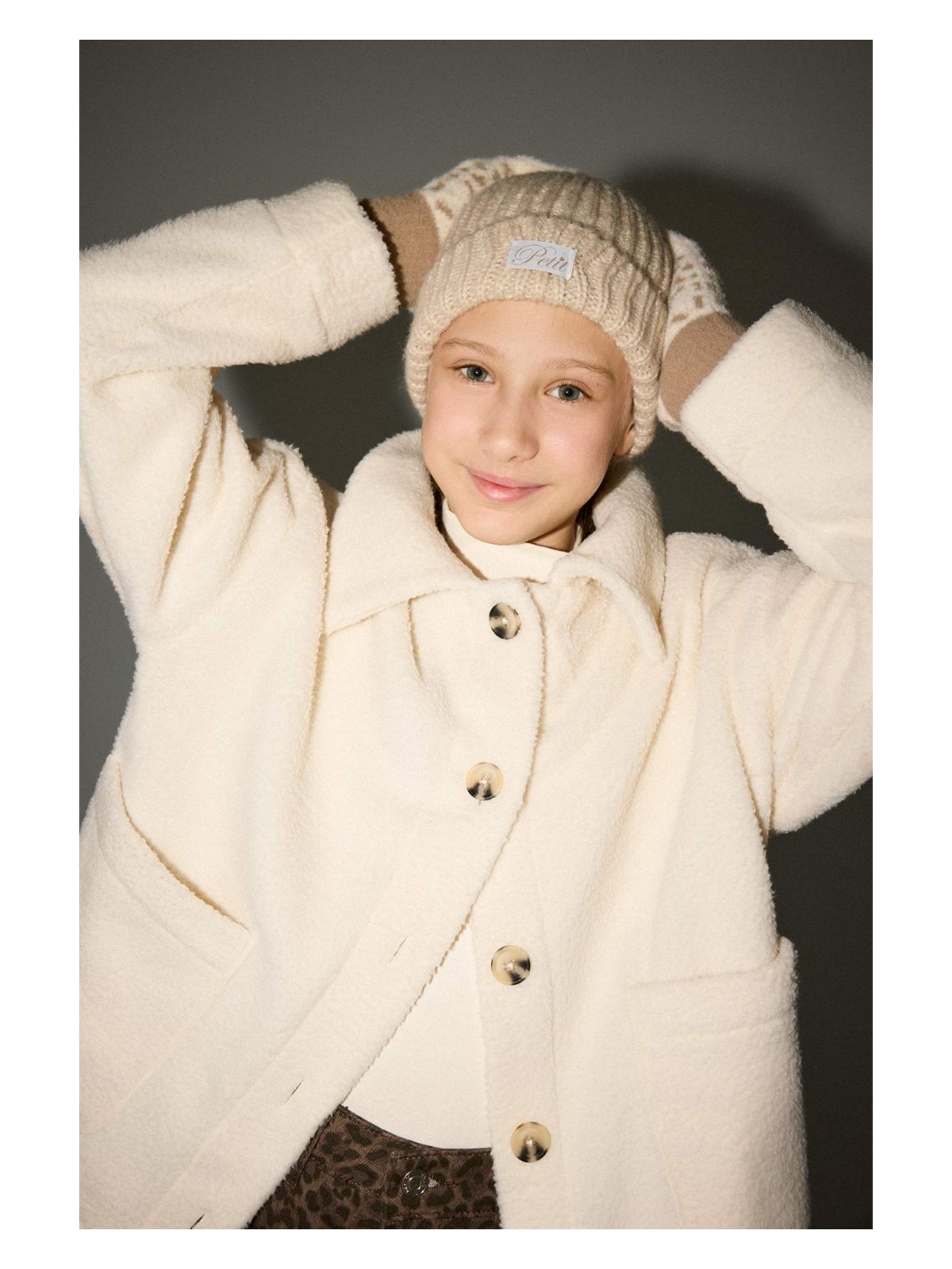 DeFacto Dokuma Etiketli Bere Kız Çocuk C7169A825WN - Görsel 4