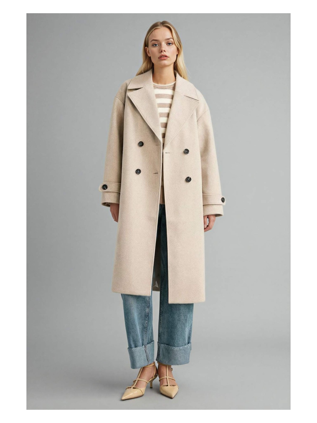 DeFacto Regular Fit Düğmeli Uzun Kaşe Kaban F1197AX25WN