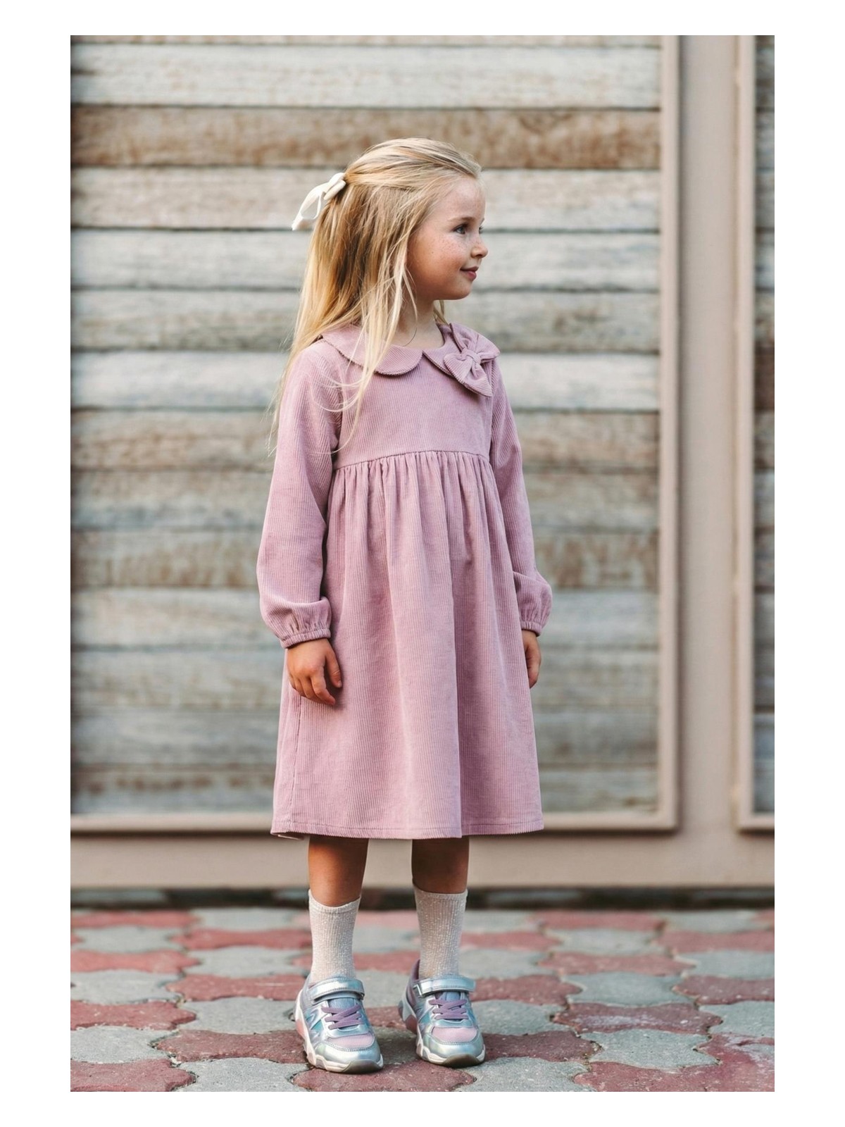 Cigit Kadife Elbise 1-8 Yaş Mürdüm - Görsel 3