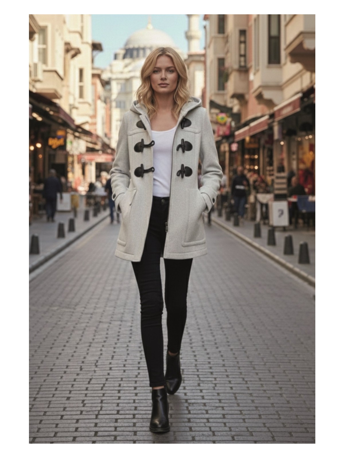 Barbora Şık Kışlık Kadın Kaşmir Kaşe Kaban