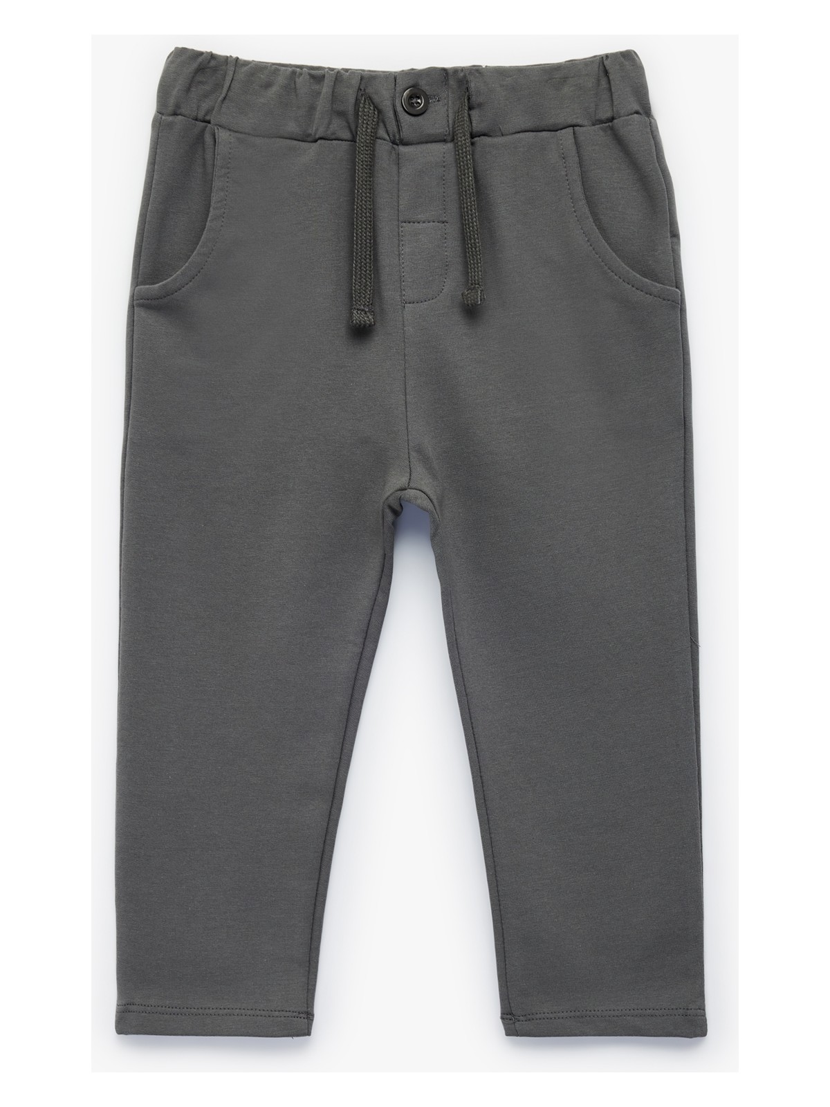 Koton Beli Ayarlanabilir Lastikli Düğmeli Pamuklu Eşofman Altı - Görsel 3