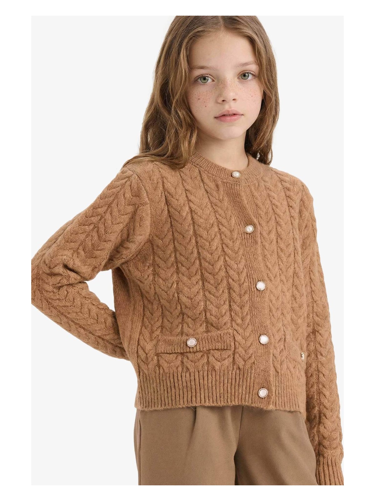 DeFacto Düğmeli Hırka Kız Çocuk G6159A825WN - Görsel 3