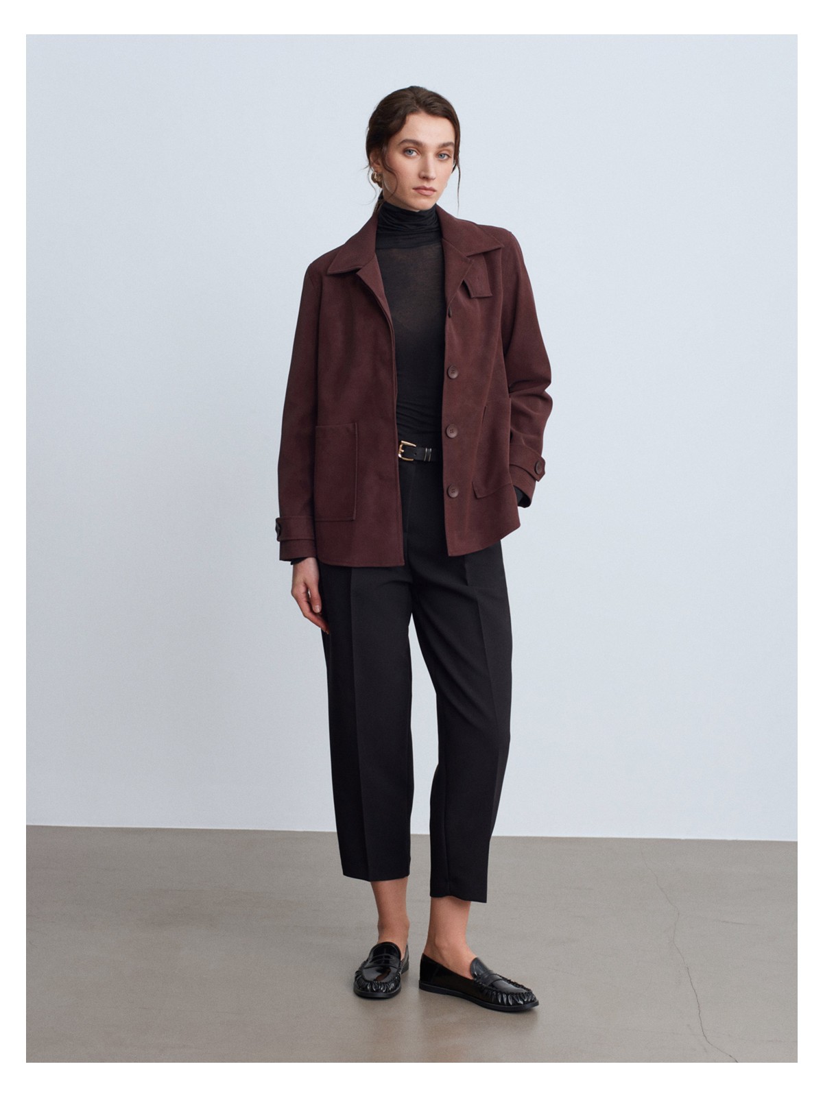 Dilvin 60778 Süet Ceket-Camel - Görsel 4